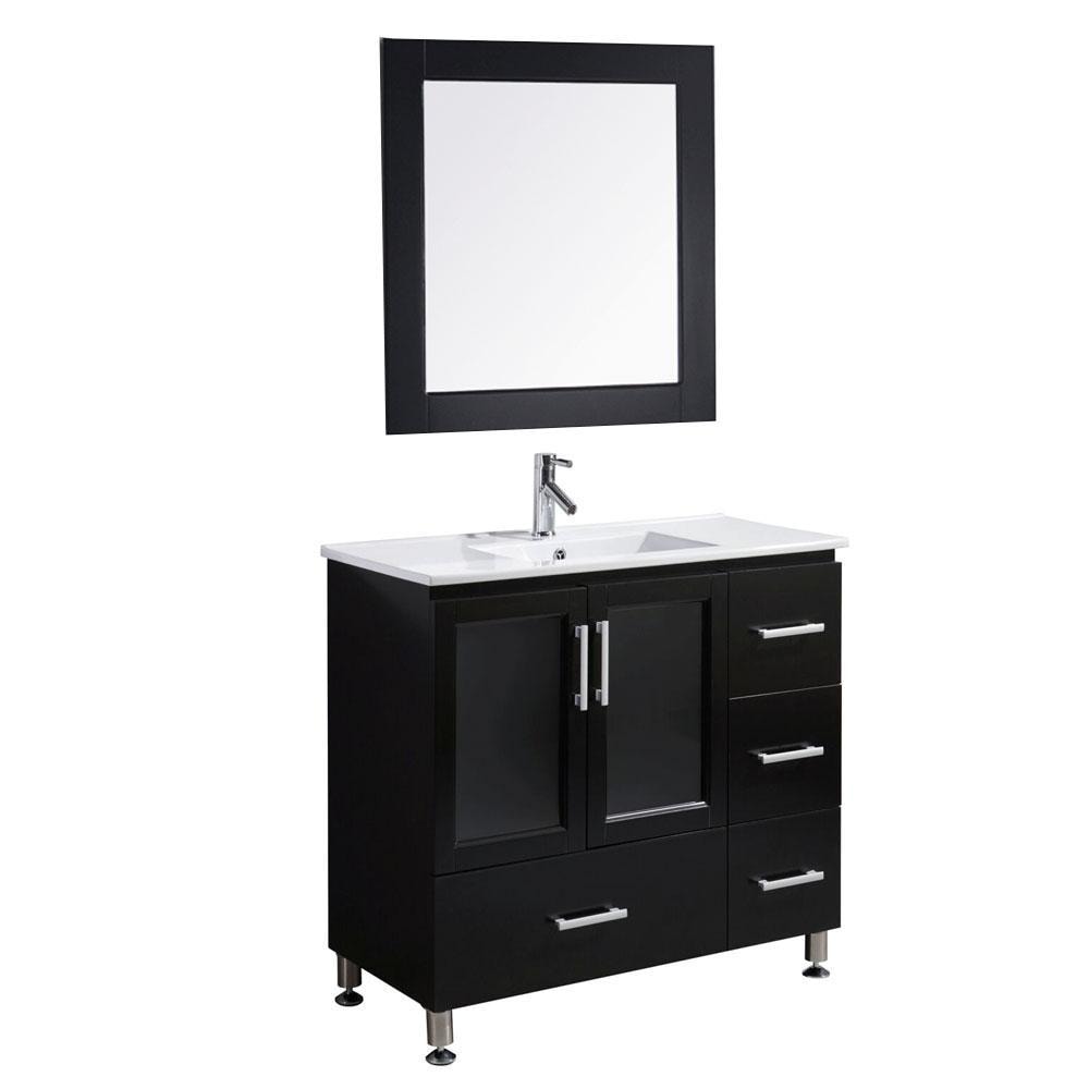 Design Element Stanton 36-in Espresso Single Sink Bathroom Vanity with ...