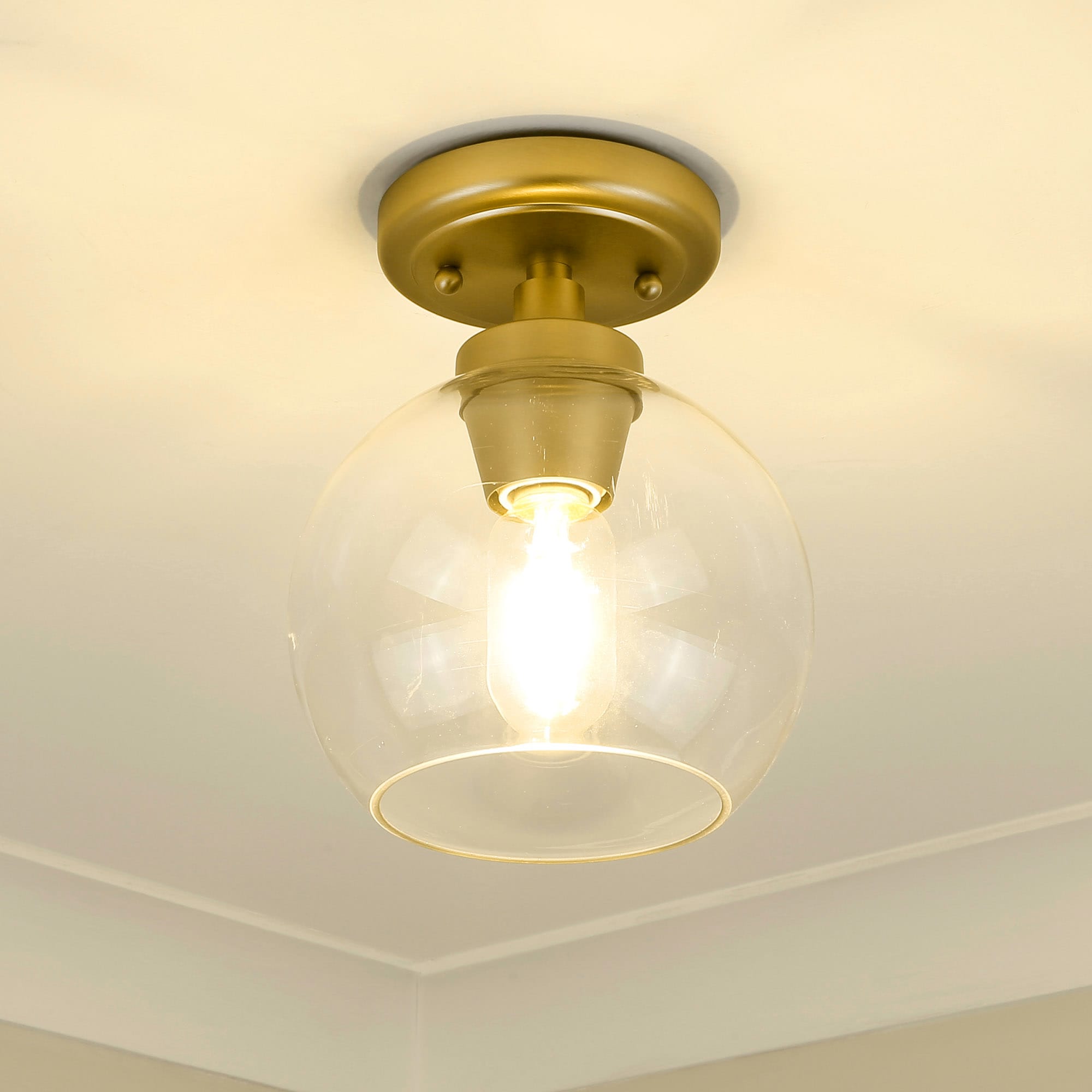 Golden Lighting 4855-FM BCB-CLR flushmounts - View #2