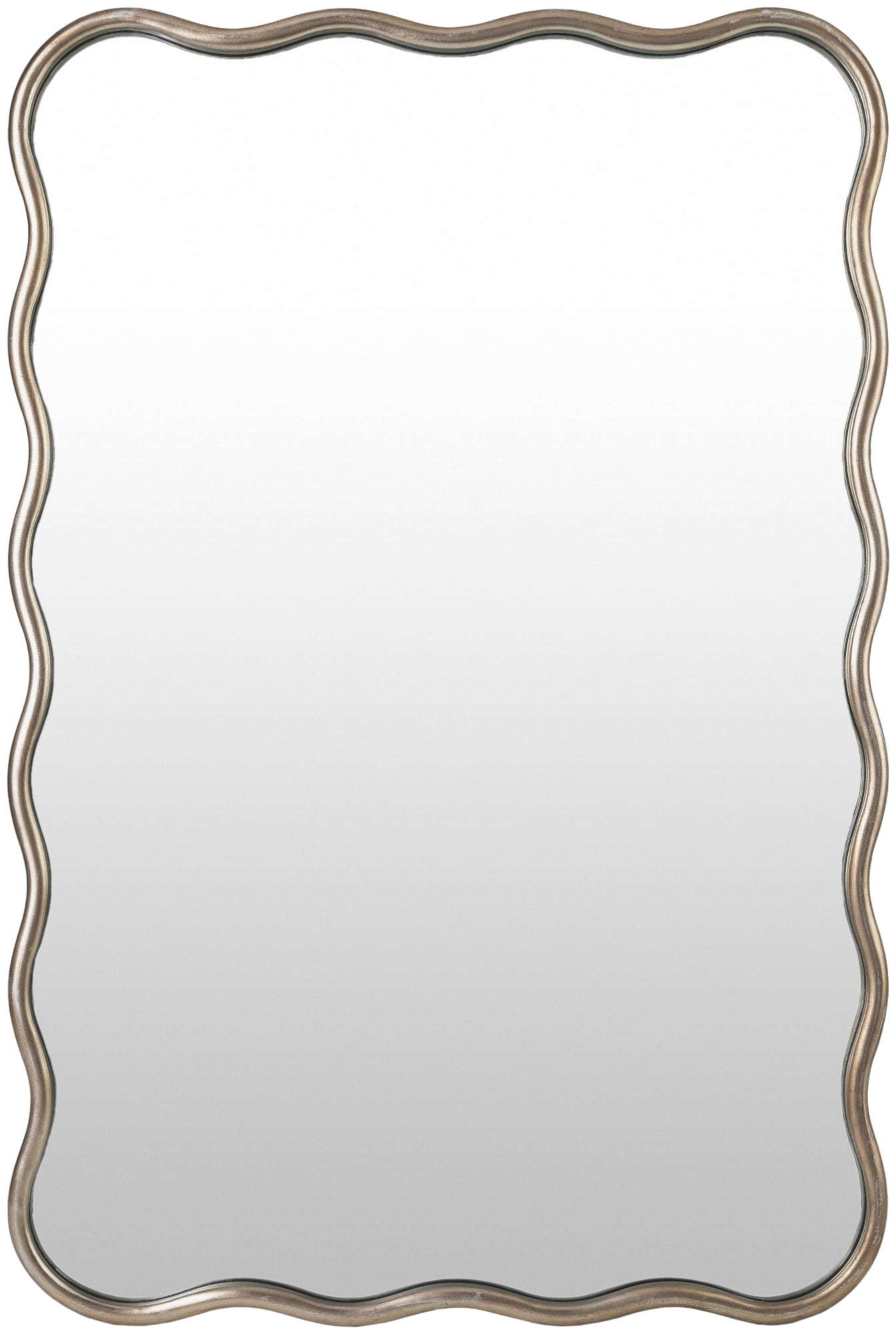 Surya ISM002-3624 Ismenia 24-in W x 36.0-in H Rectangle Silver Framed Wall Mirror