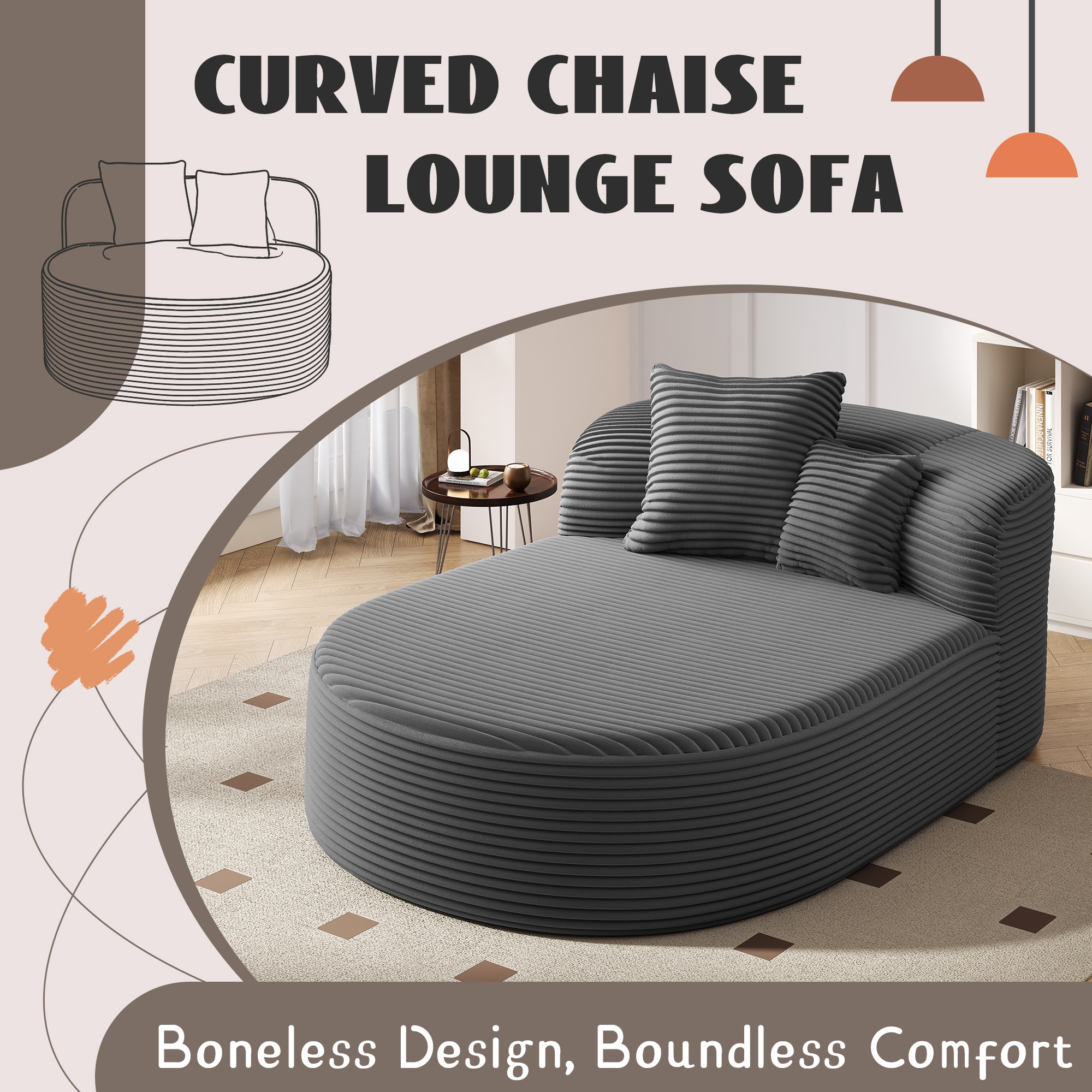 ModernLuxe L3P-N719P329129E Sofas-Loveseats - View #3