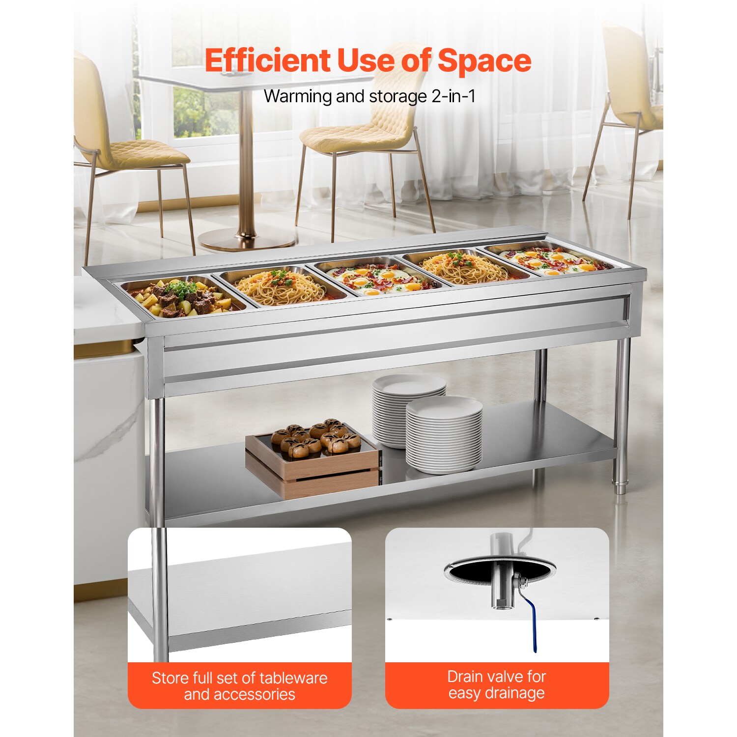 VEVOR DGBXGLZ40110V7P8DV1 Buffet-Servers - View #7