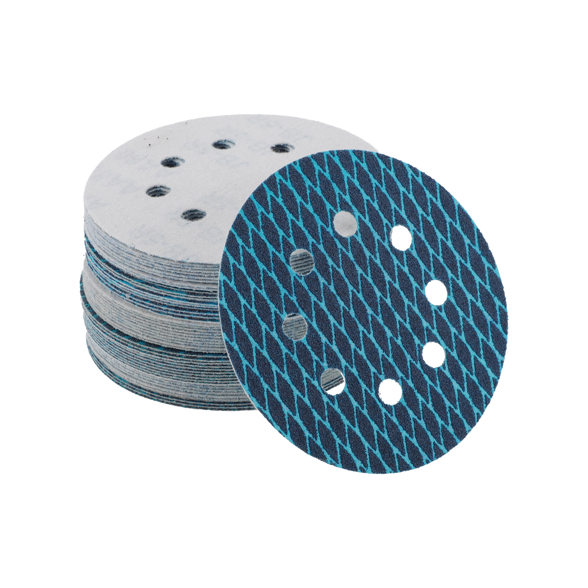 Unique Bargains - 50pcs Sanding Discs 5 Inch 8 Hole 80 Grit Hook and Loop Sandpaper Universal for...