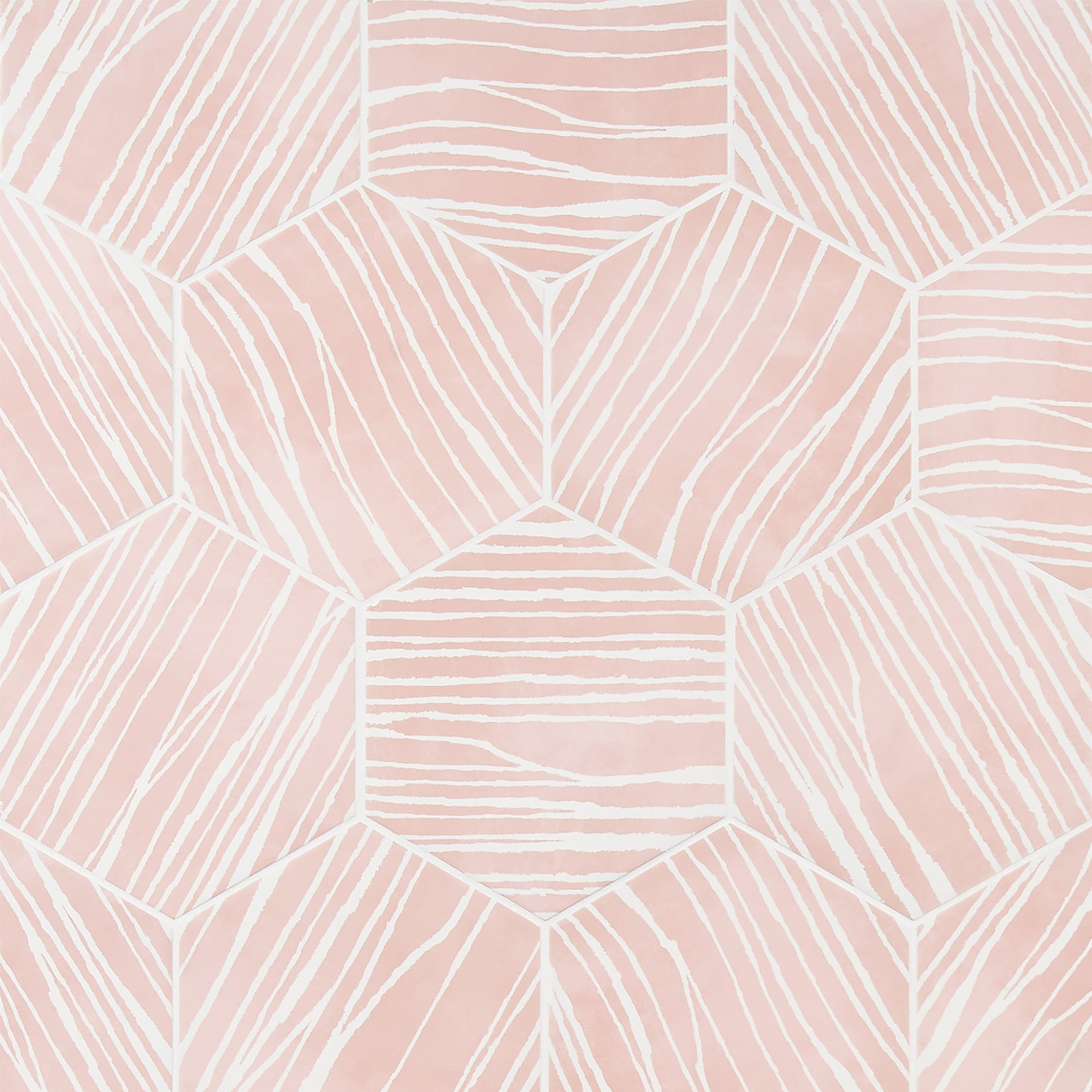 Artmore Tile EXT3RD107880 Modern Hex Zen Blush 8-in x 9-in Matte Porcelain Encaustic Hexagon Standard Floor and Wall Tile ( 9.03-sq ft Carton