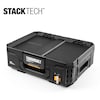 StackTech 21 吋黑色塑膠可上鎖工具箱