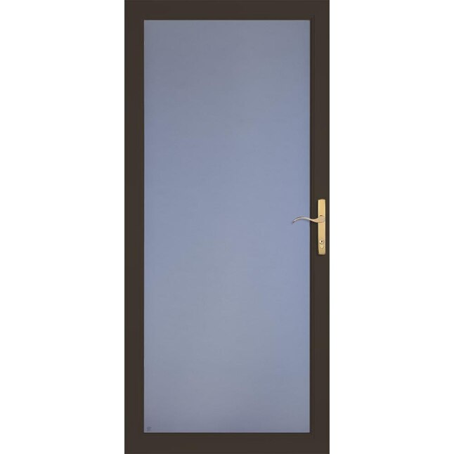LARSON Secure Elegance Brown Full-View Aluminum Storm Door (Common: 36-in 81-in; Actual: 35.75-in x 79.75-in) LARSON Secure Elegance Brown Full-View Aluminum Storm Door (Common: 36-in 81-in; Actual: 35.75-in x 79.75-in)