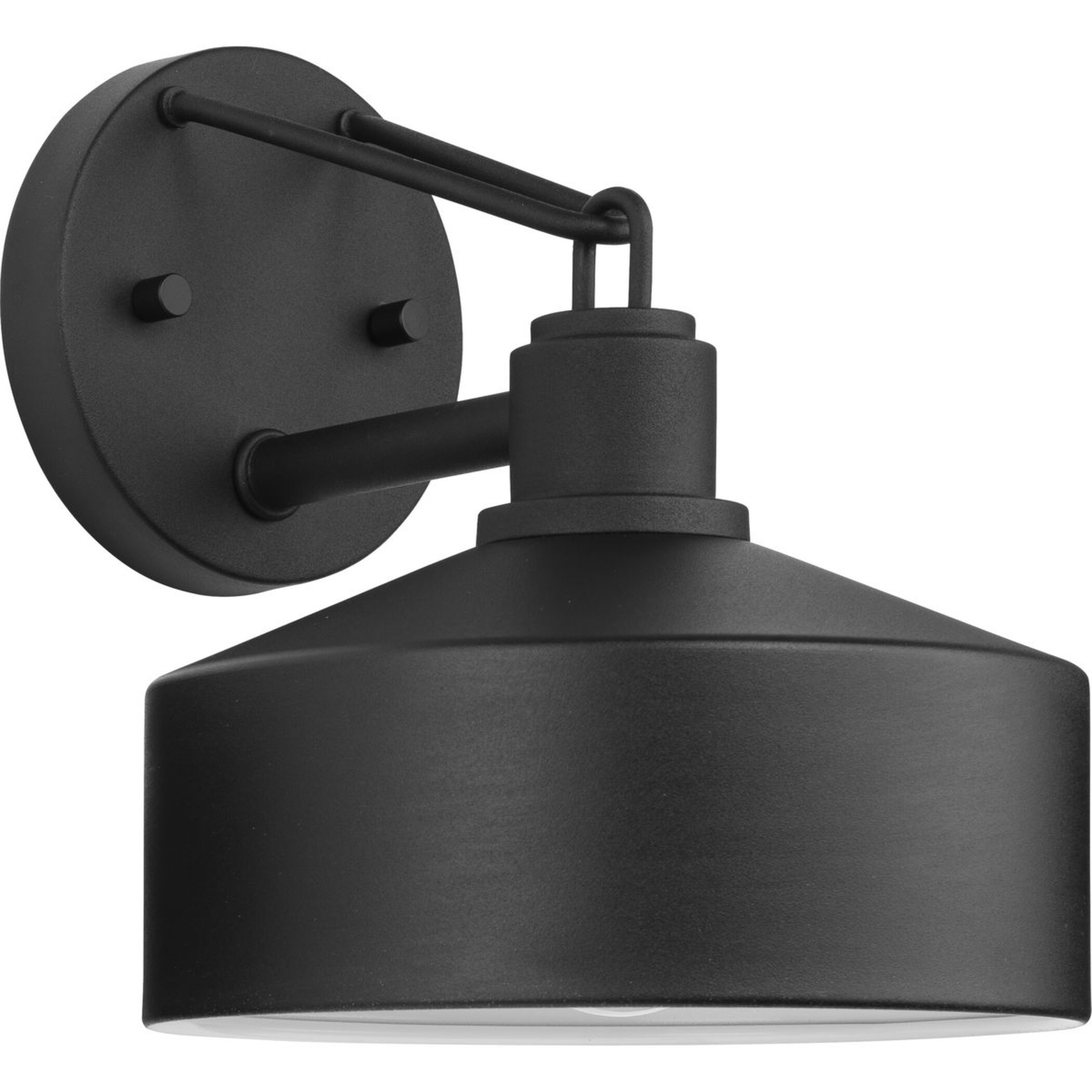 Textured Black Steel Industrial Outdoor Wall Lantern