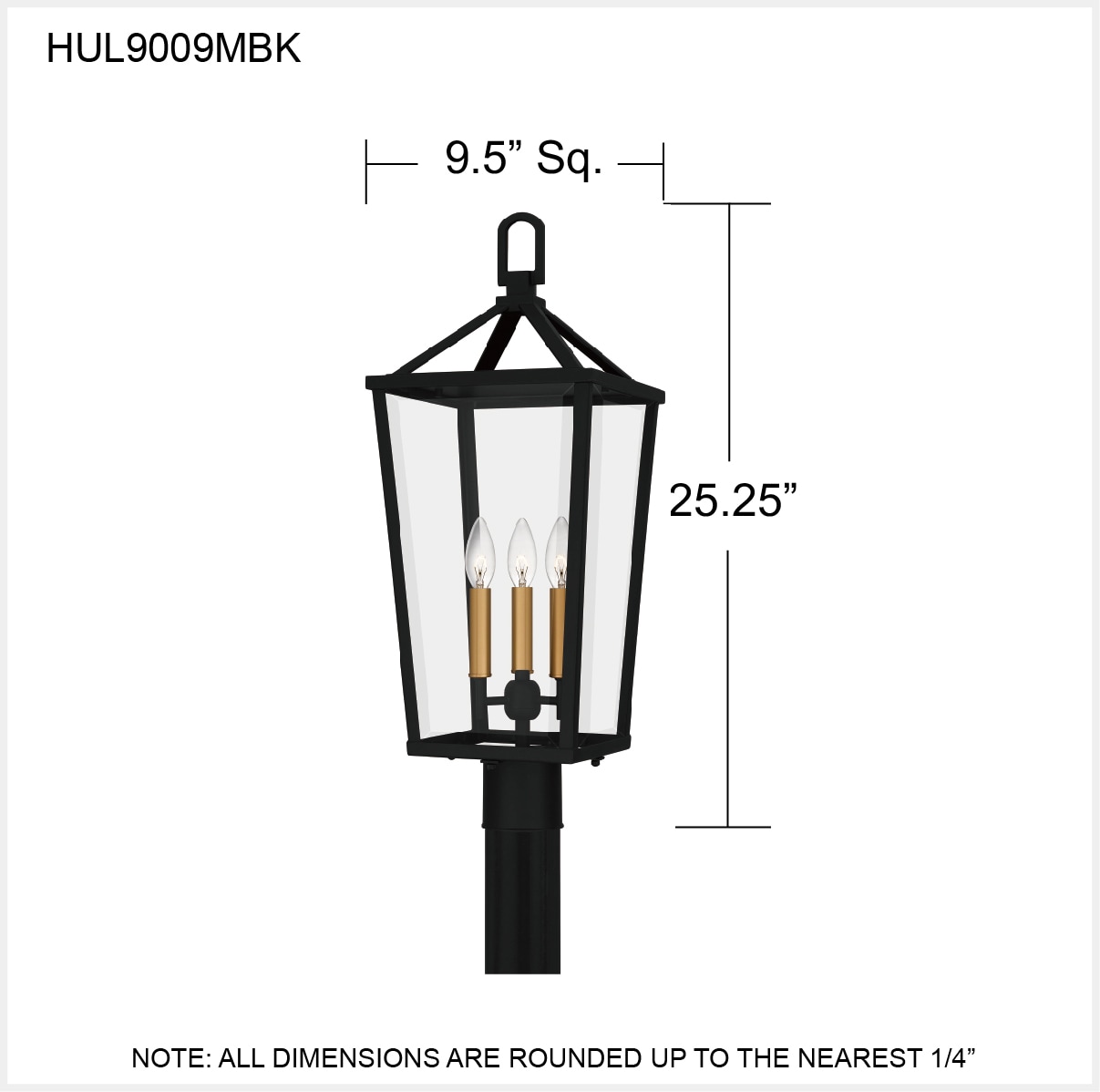 Quoizel HUL9009MBK Post-Lights - View #5