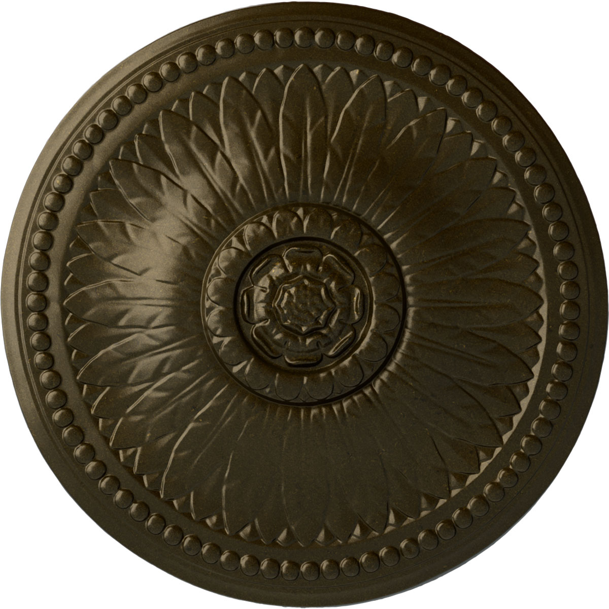 Ekena Millwork CM19BIGGS Bailey 18.125-in W x 18.125-in L Painted Green Gold Polyurethane Whole Ceiling Medallion