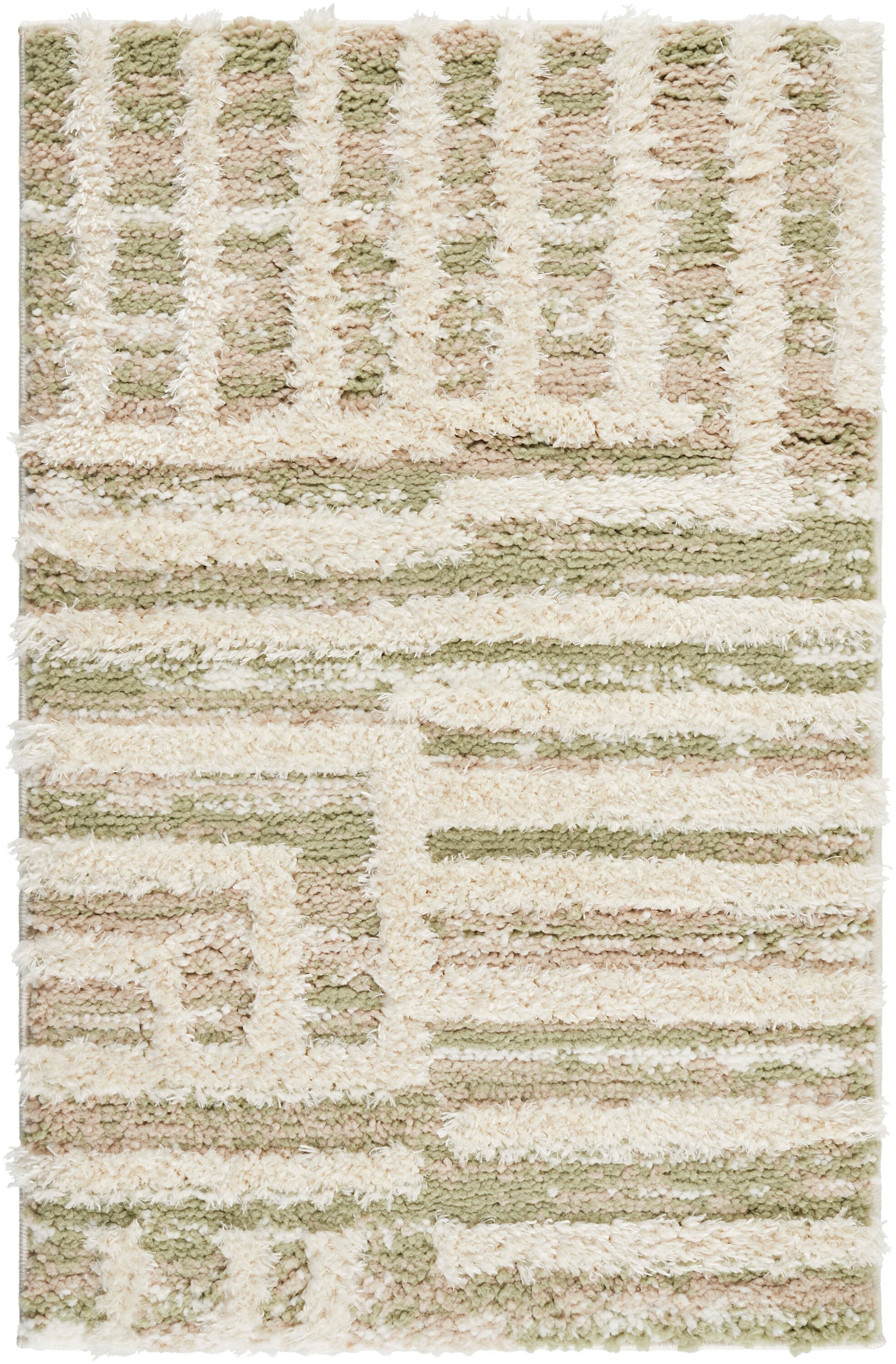Origin 21 671750 Gray Alabaster Stone 2 x 3 (ft) Loomed Polyester Gray Rectangular Indoor Geometric Area rug