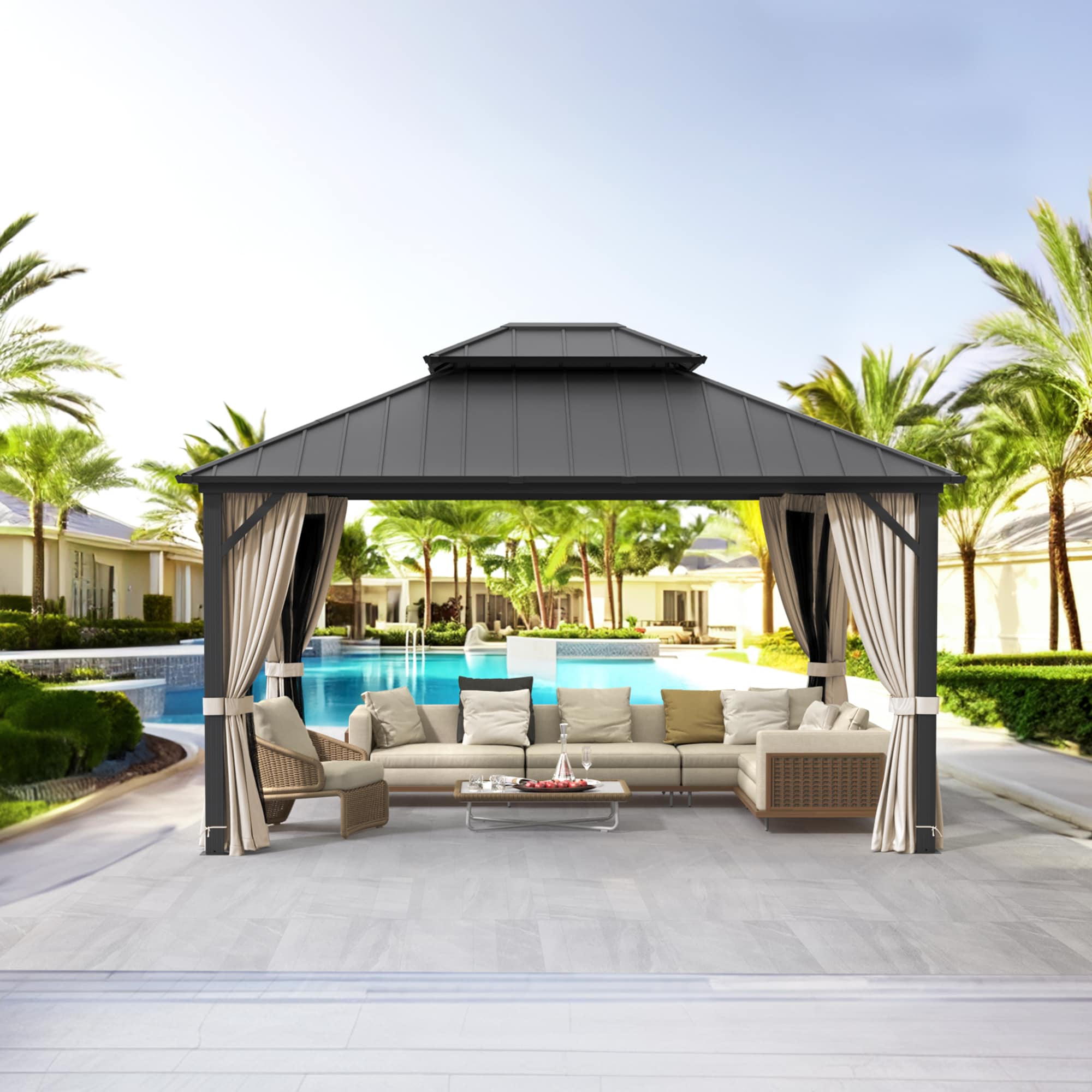 Yurevna KKLT-BL-3 Wood-Resin-Gazebos - View #9