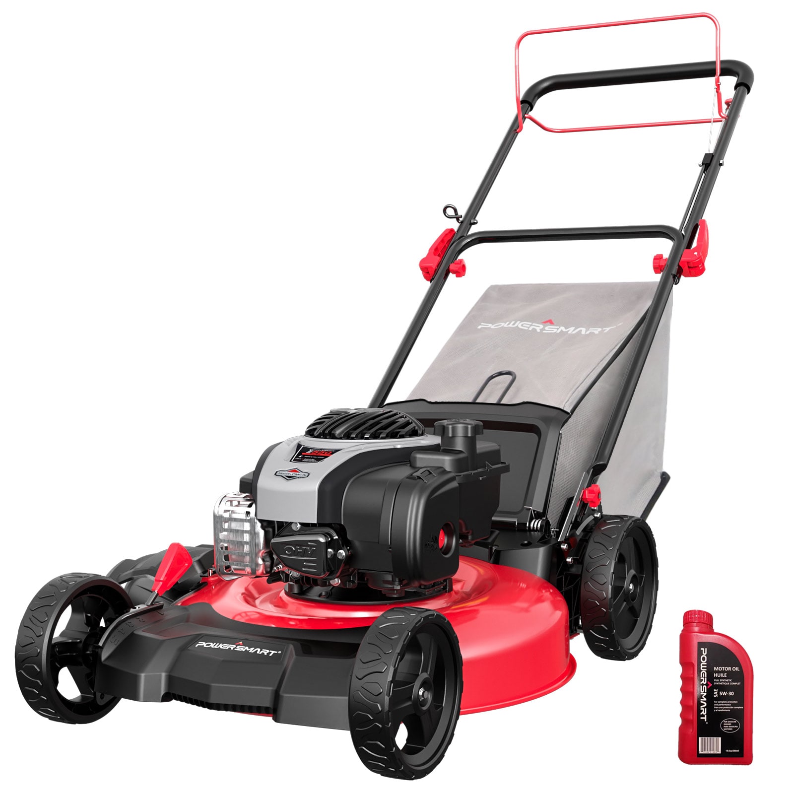 21-in Gas Self-propelled Lawn Mower with 140-cc Briggs and Stratton Engine | - PowerSmart B8621S