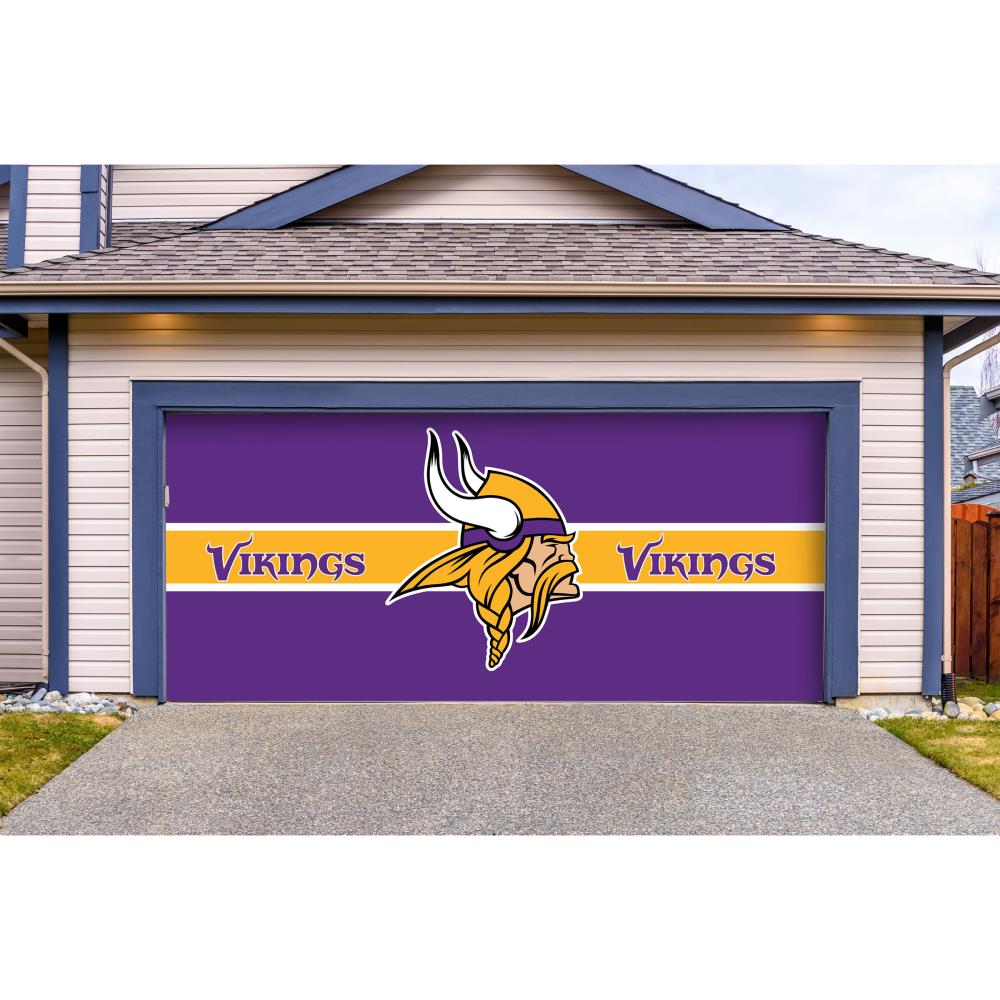 Imperial International 16-ft W x 7-ft H Minnesota State Vikings Double Garage  Door Cover Kit at