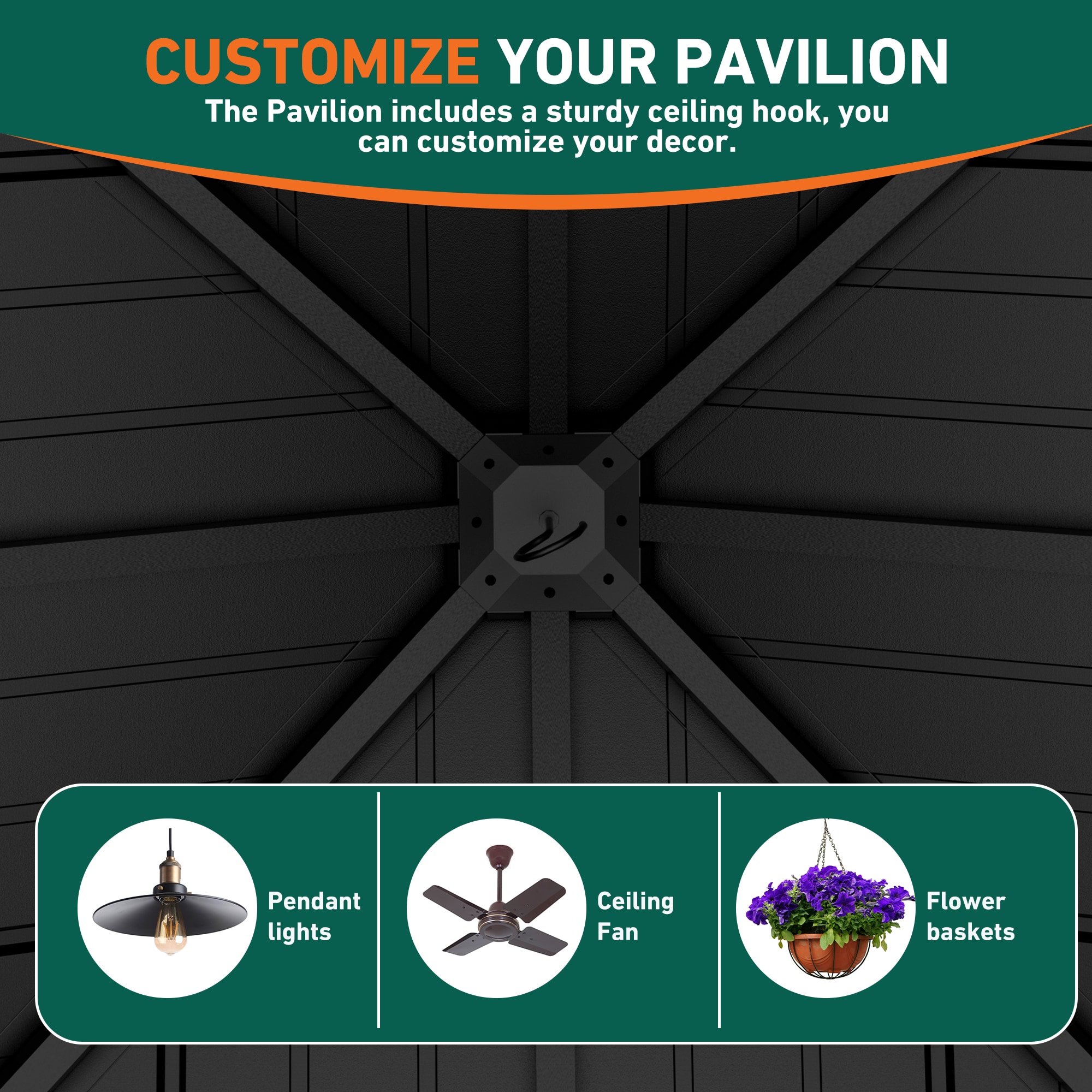 ELEVATE OUTDOORS IG0600047-1010 Wood-Resin-Gazebos - View #6