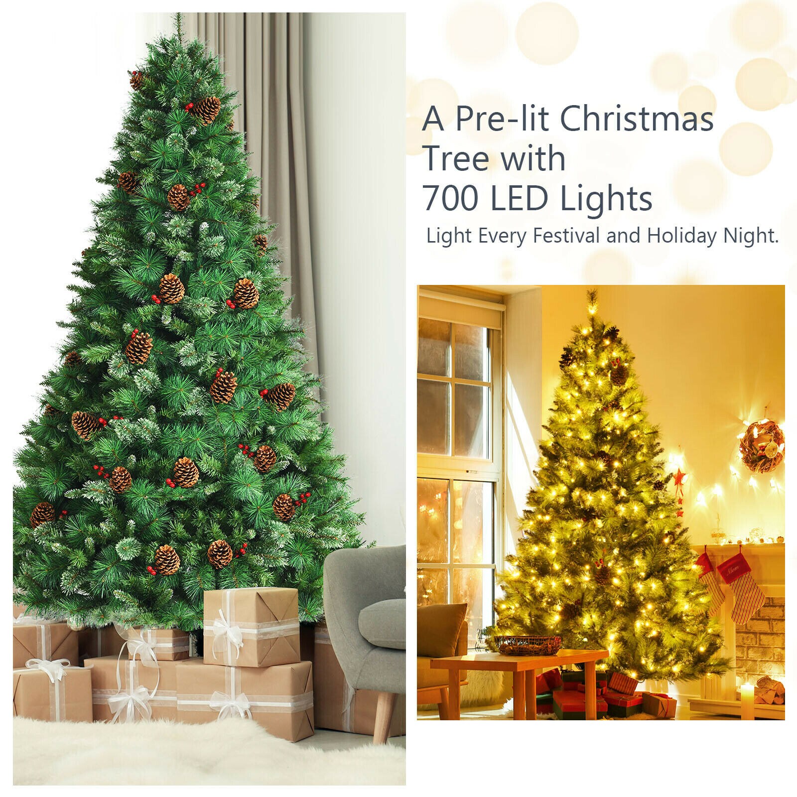 Forclover HYC-CM730C Artificial-Christmas-Trees - View #3