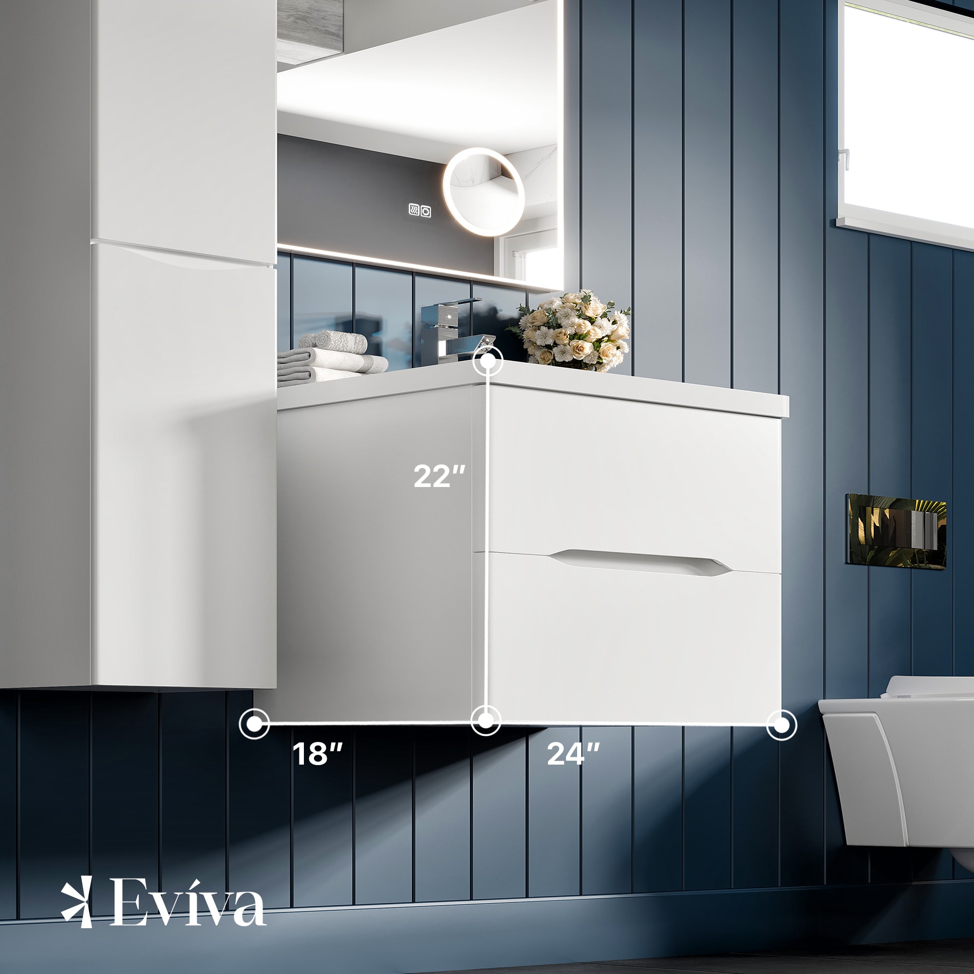 Eviva EVVN732-24WH Bath-Vanity-Combo - View #2