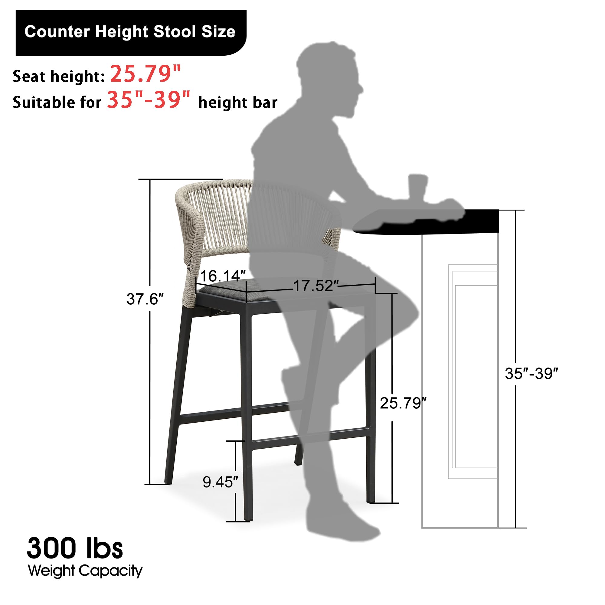 PURPLE LEAF LS04-BC02-SX-GY-1 stools - View #3