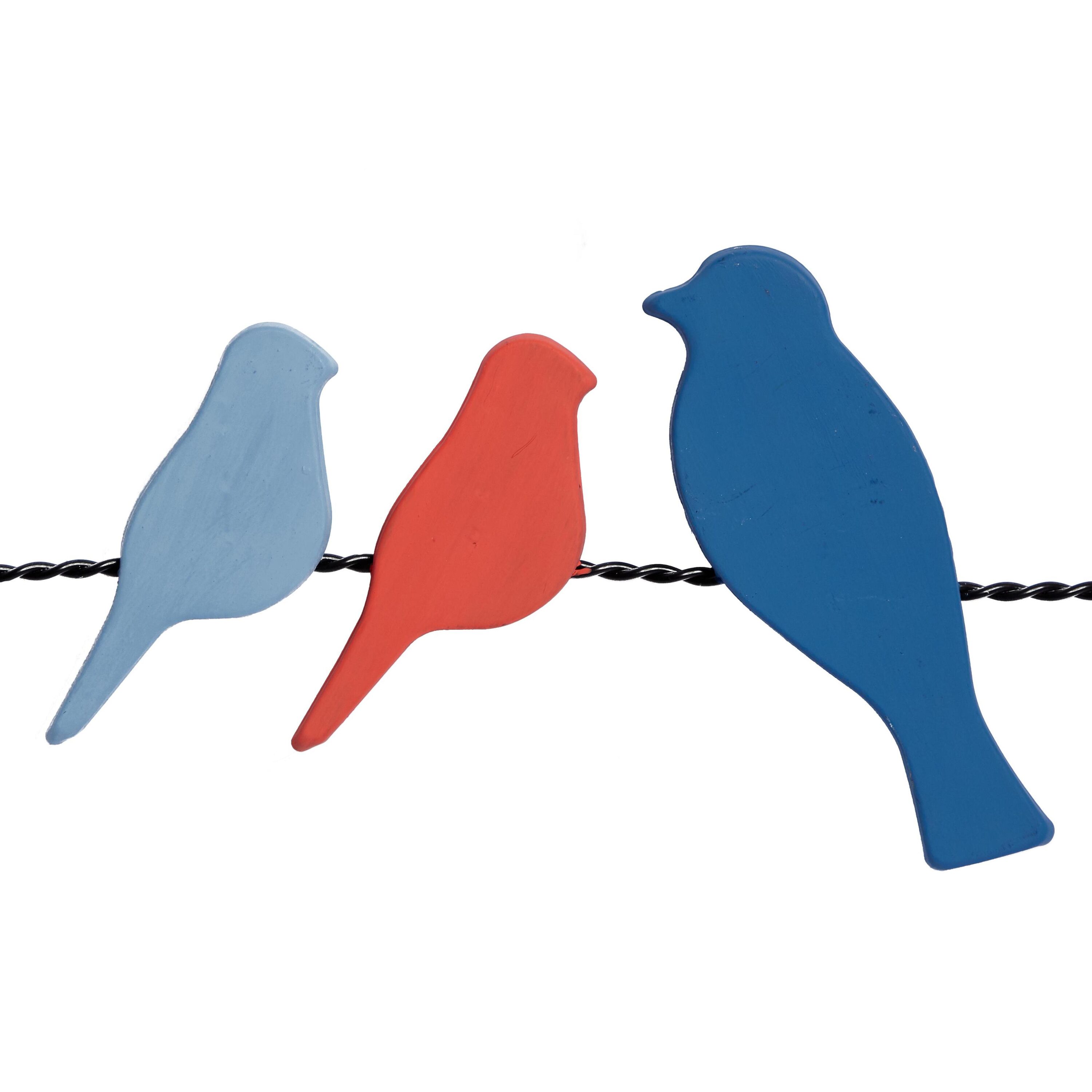 Multi-Colored Metal Bird Wall Decor with Black Frame