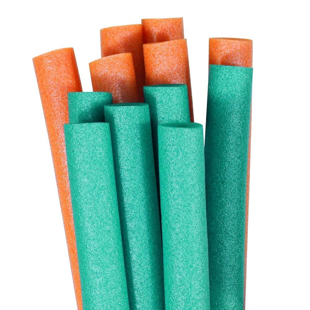 Pool Mate WN12TO-PM 55-Inches x 2.25-Inches Teal and Orange Pool noodle 12 -Pack