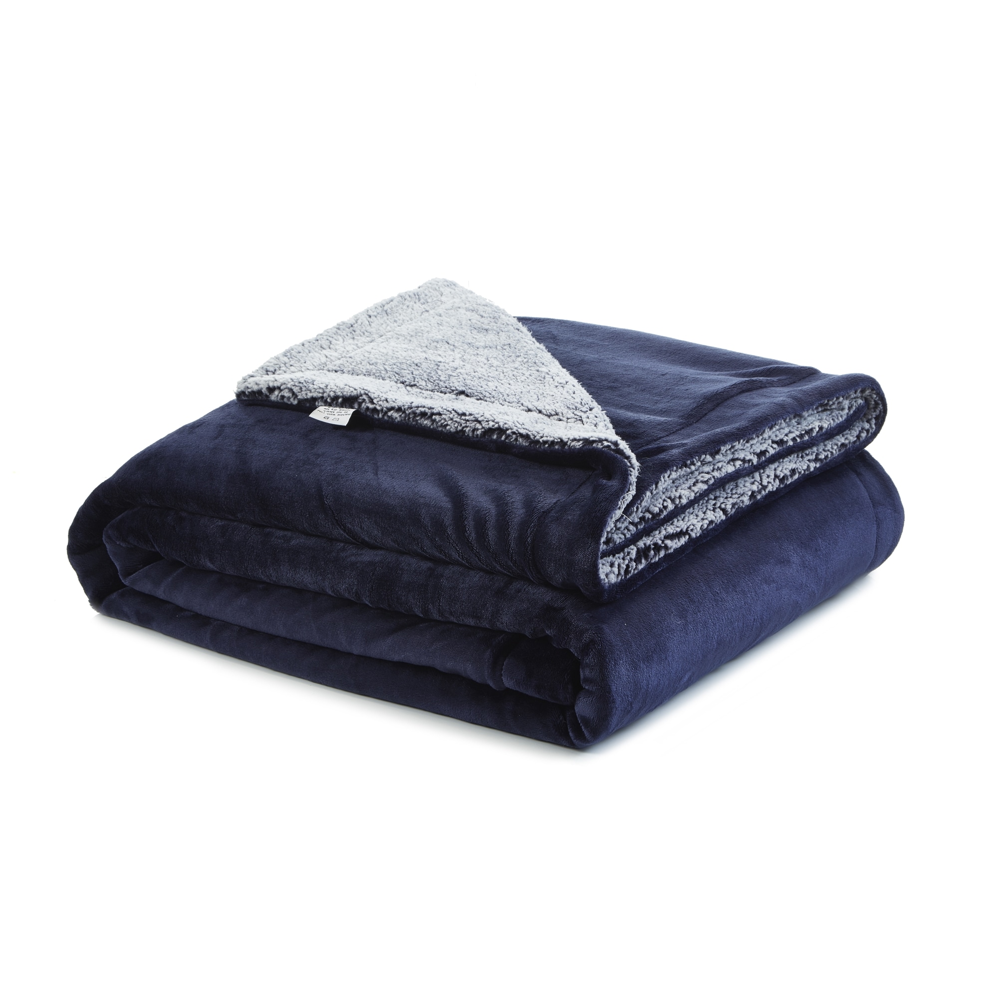 Cozy Tyme B173-20NYK-LS Orville Navy 108-in x 90-in Polyester Blanket