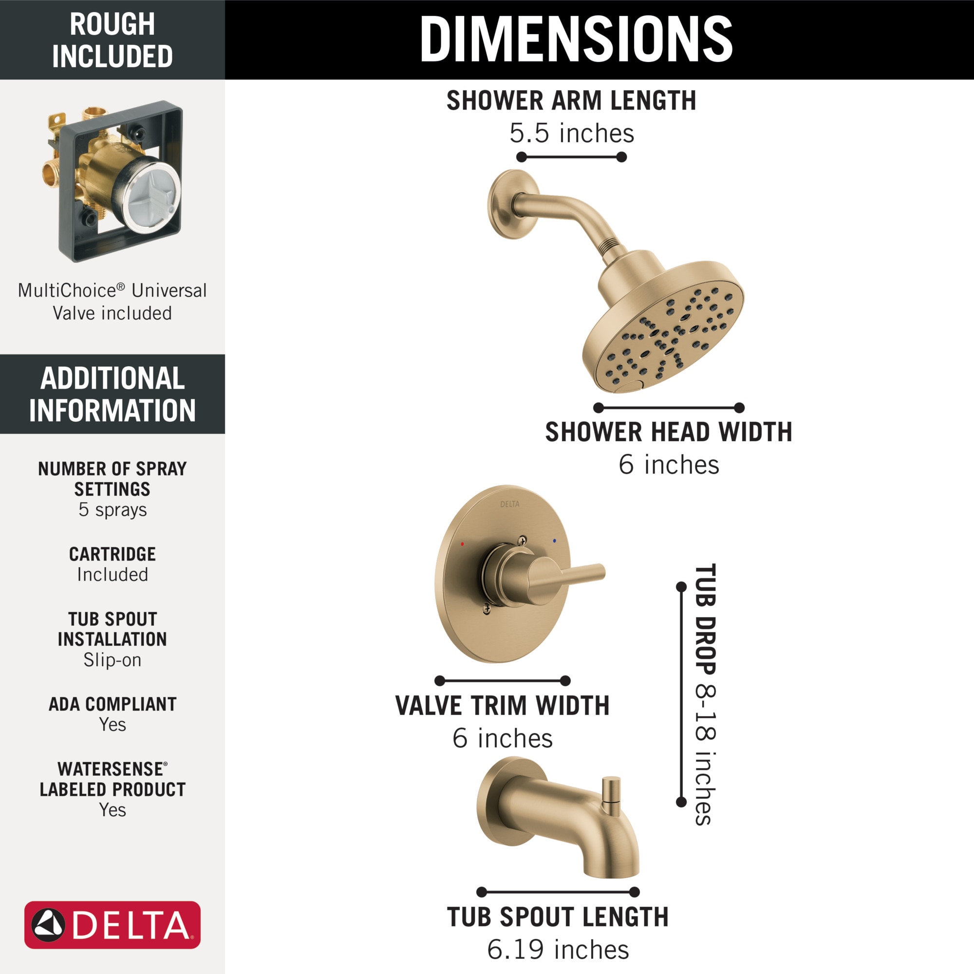 Delta 144749-CZ Tub-Shower-Faucets - View #4