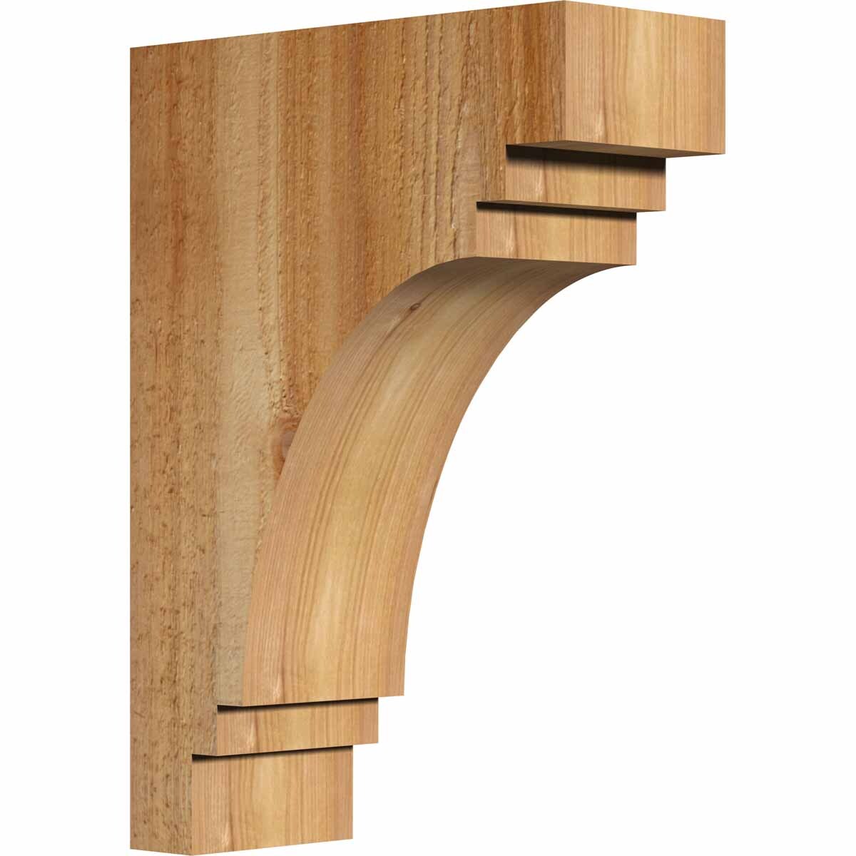 Ekena Millwork COR04X10X14PEC00RWR 4-in x 10-in x 14-in Pescadero Unfinished Western red cedar Wood Paintable/Stainable Corbel