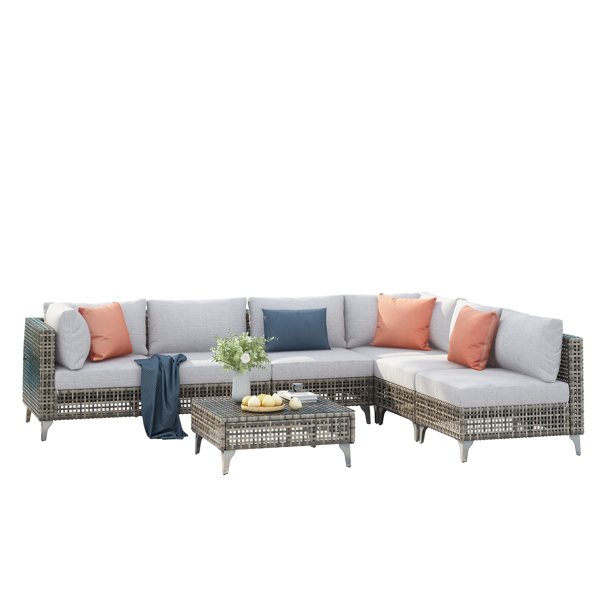 SINOFURN SYB260073GY Patio-Sofas-Daybeds - View #7