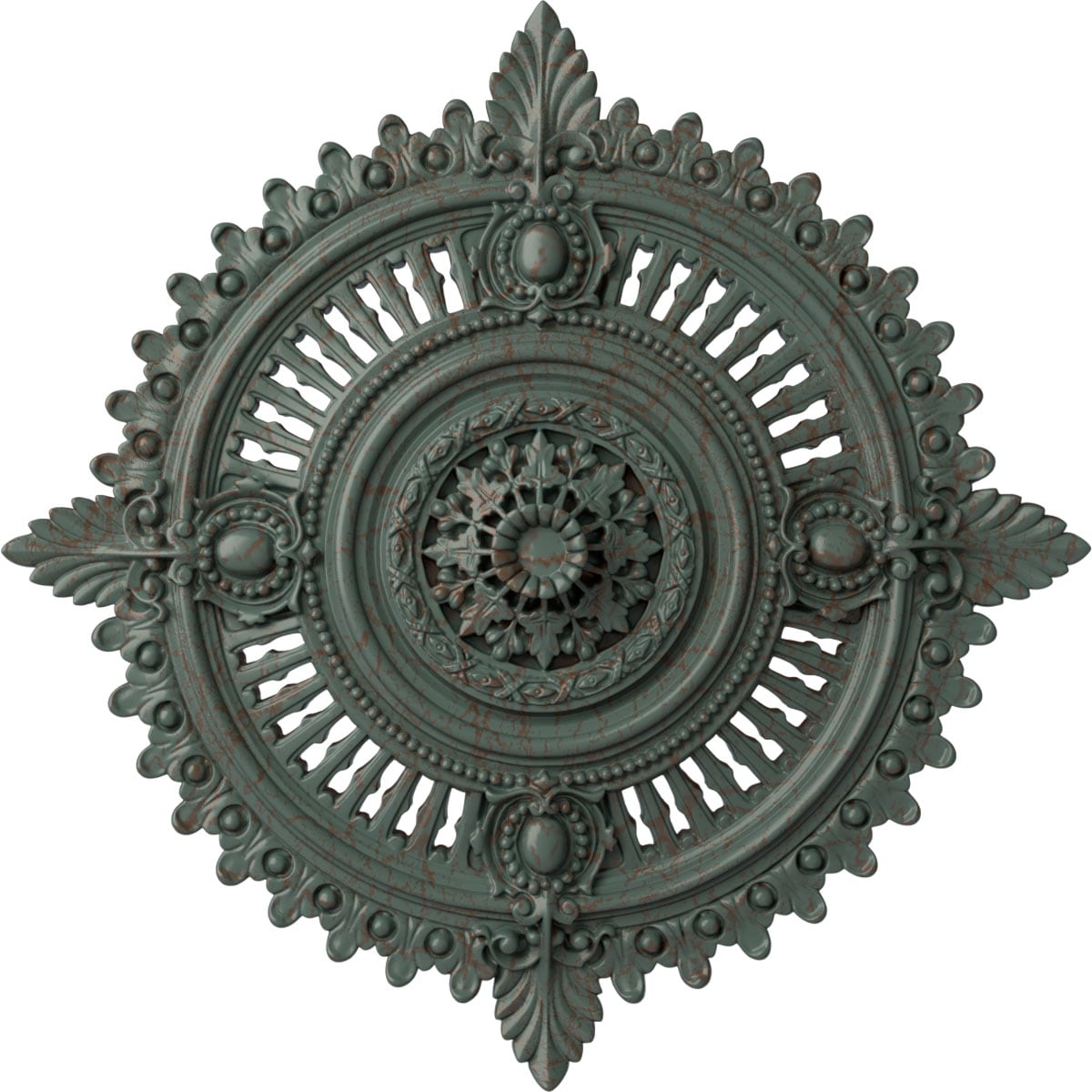 Ekena Millwork CM29HYCBC Haylynn 29.125-in W x 29.125-in L Painted Cloud Burst Crackle Polyurethane Whole Ceiling Medallion