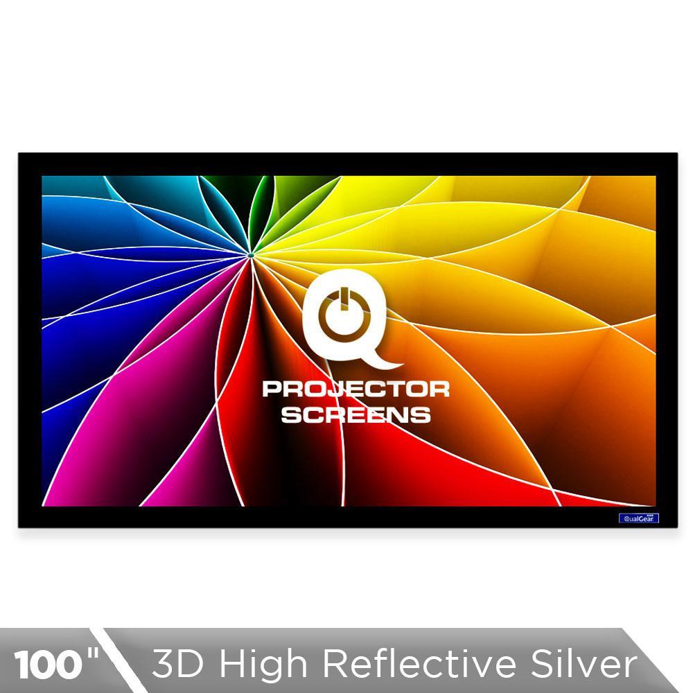 QualGear QG-PS-FF6-169-100-S 100-in L x 91.7-in W x 54-in H Movie Screen