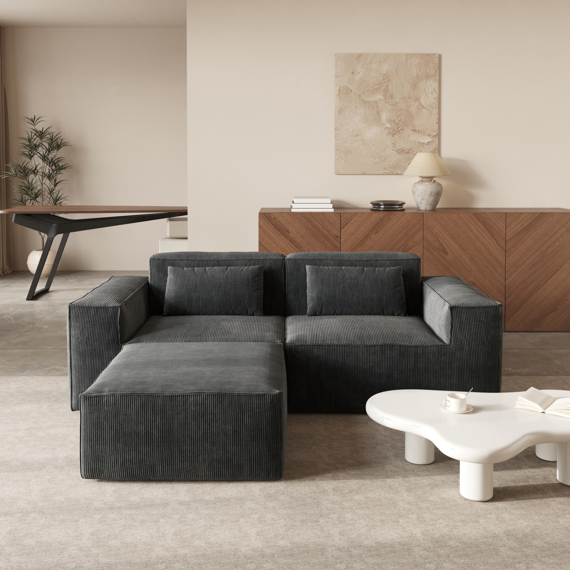 BuotiqHom DH-SF2+1-130BK Sofas-Loveseats - View #3
