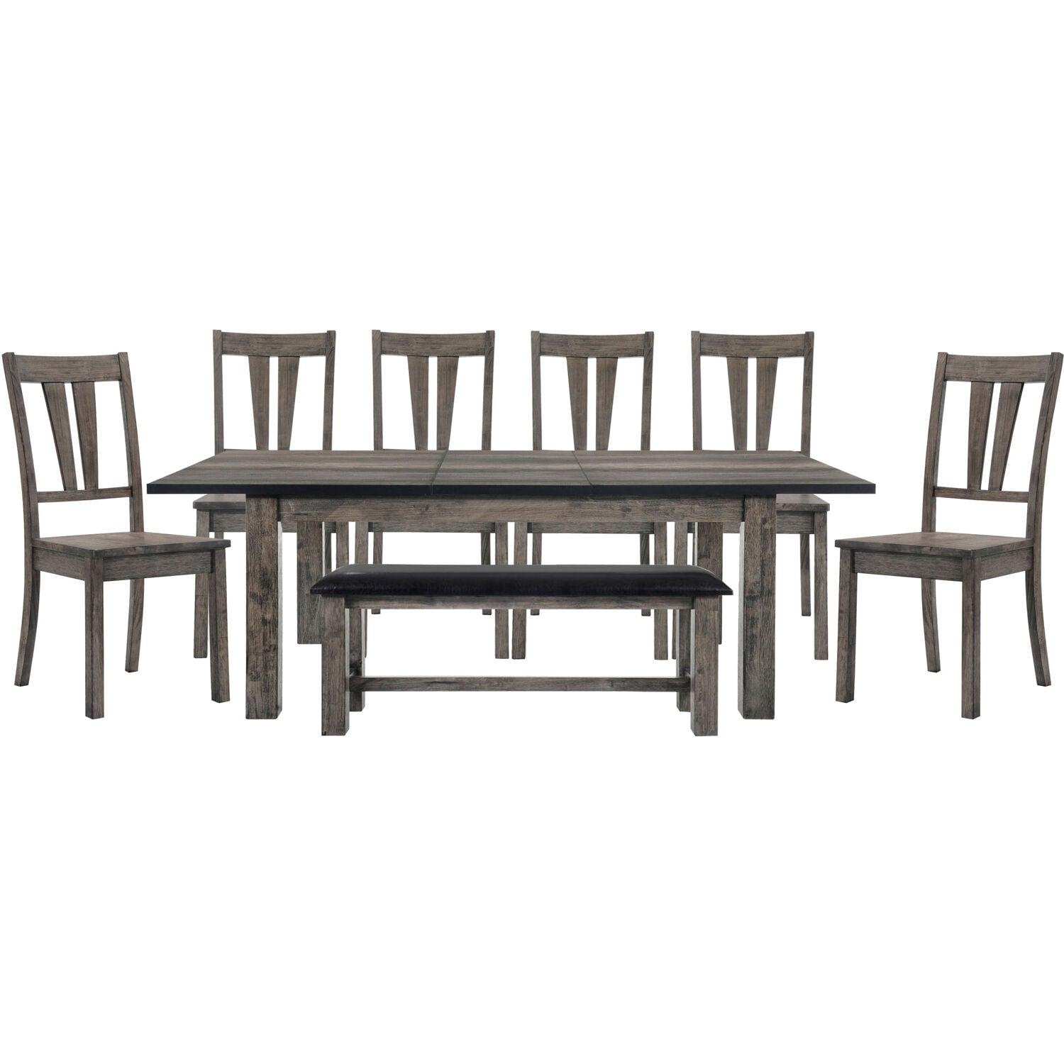 Hanover HDR006-8WD-WG Grey, Light Contemporary/Modern Dining Room Set with Rectangular Table (Seats 7)