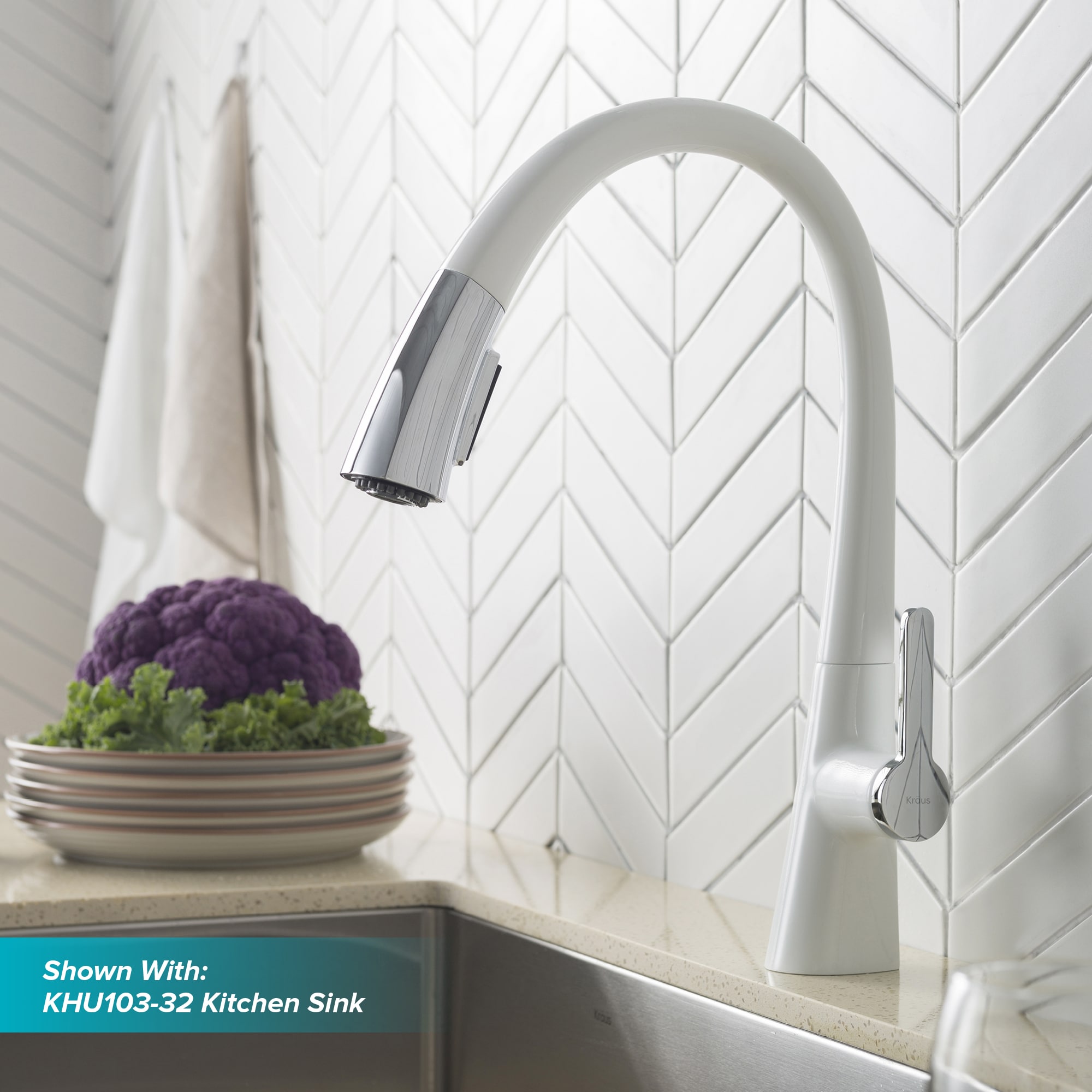 Kraus KPF-1673CHWH Kitchen-Faucets - View #3