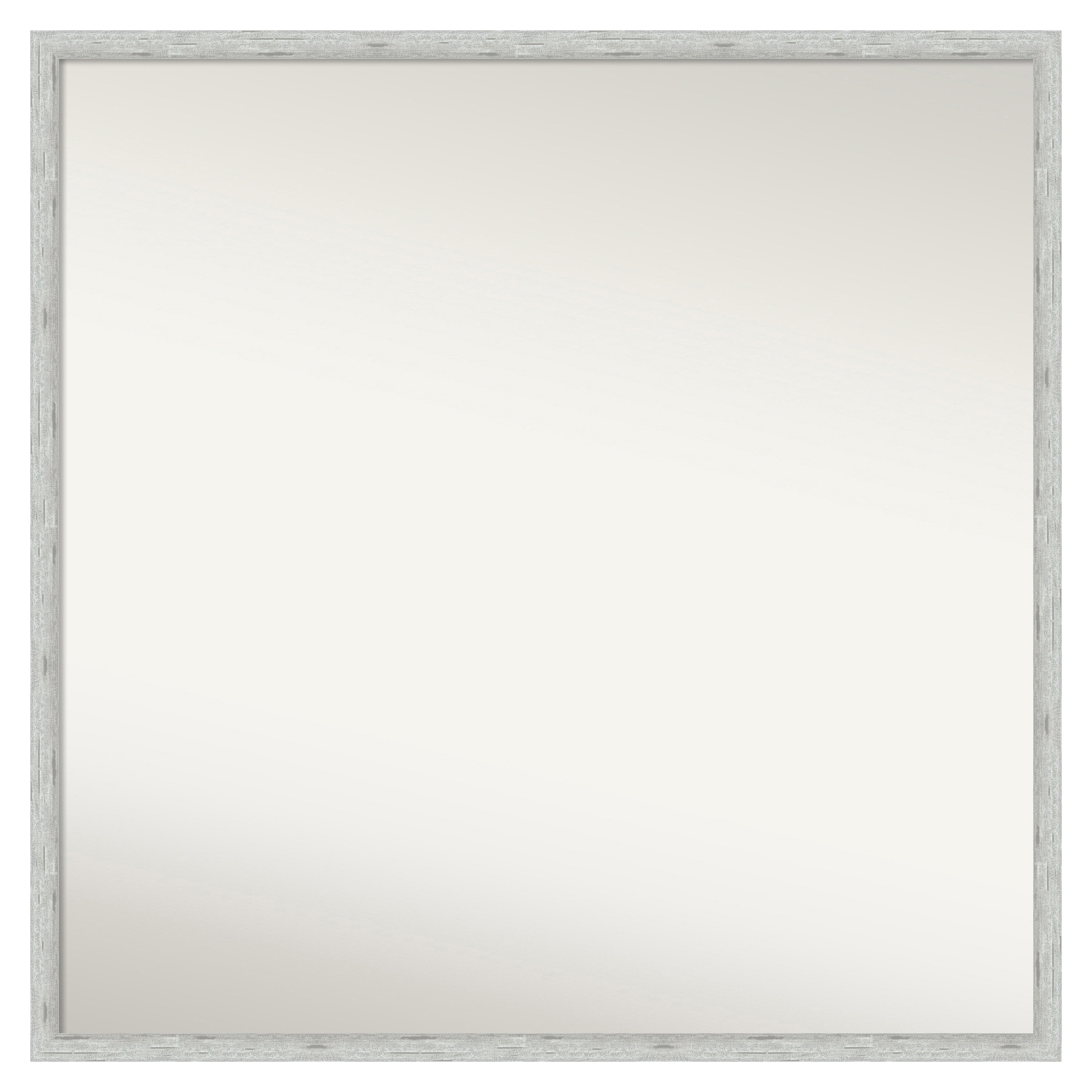 Amanti Art A17008100738 Imprint Silver Frame 27-Inches W x 27-Inches H Square Salon Scoop Silver Framed Vanity Mirror