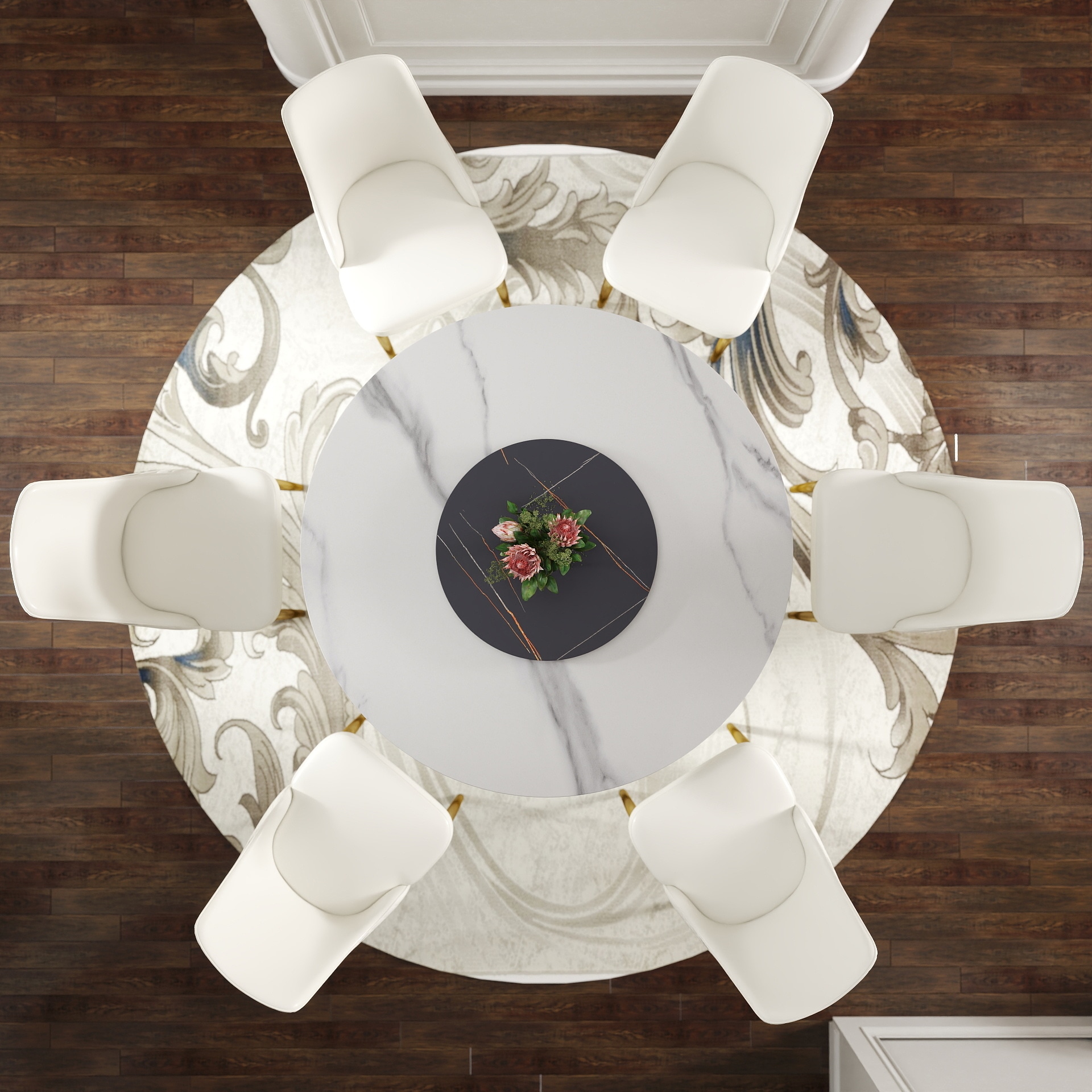 BuotiqHom DH-AT-135W60W2W Dining-Tables - View #2