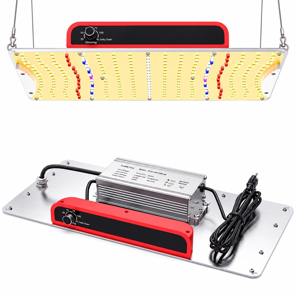 AOIZGMY  K1000 LED Grow Light Full Spectrum Dimmable Daisy Chain Indoor Plant Light 100W for Hydroponic Seedling Greenhouse Tent