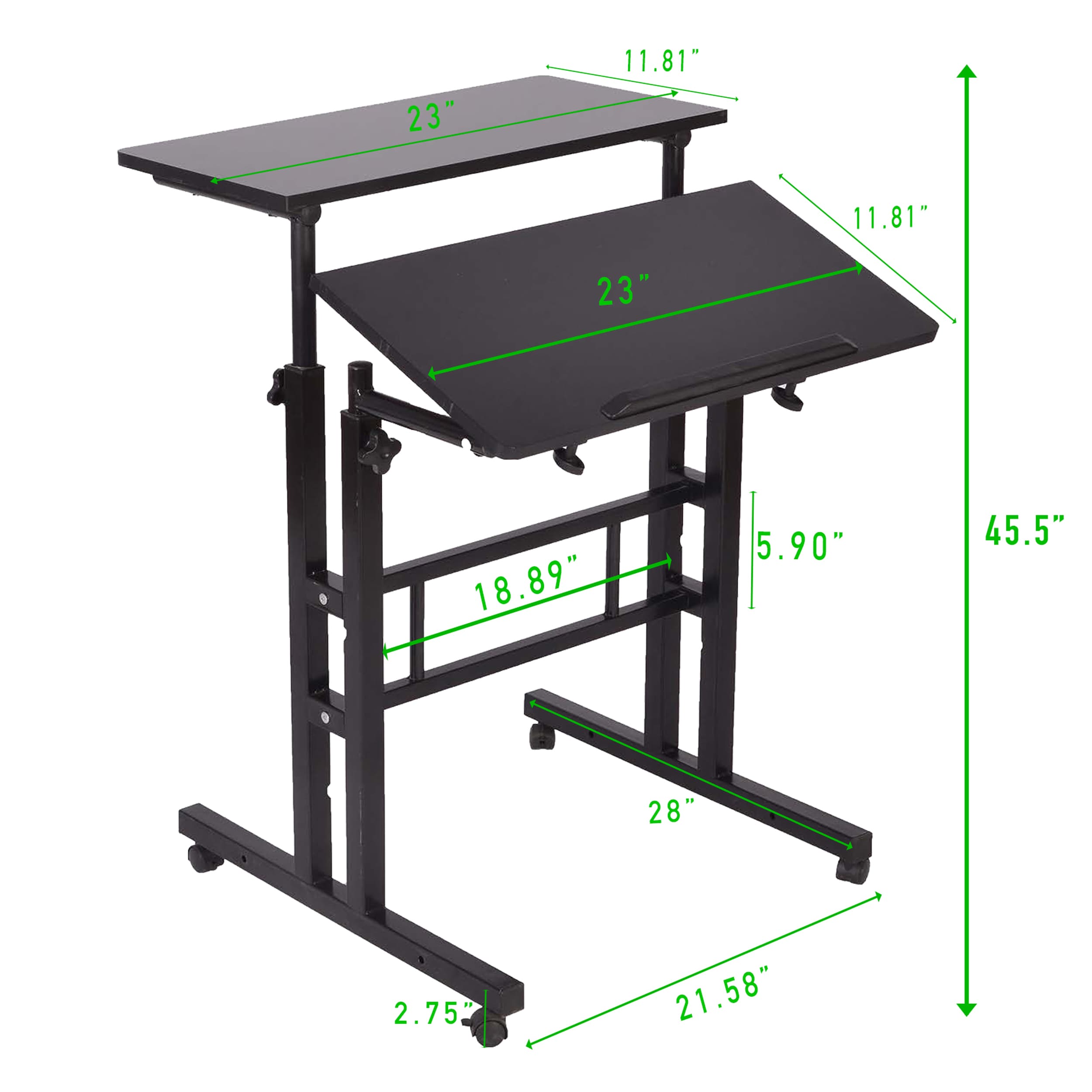Mind Reader SDROLL-BLK desks - View #7
