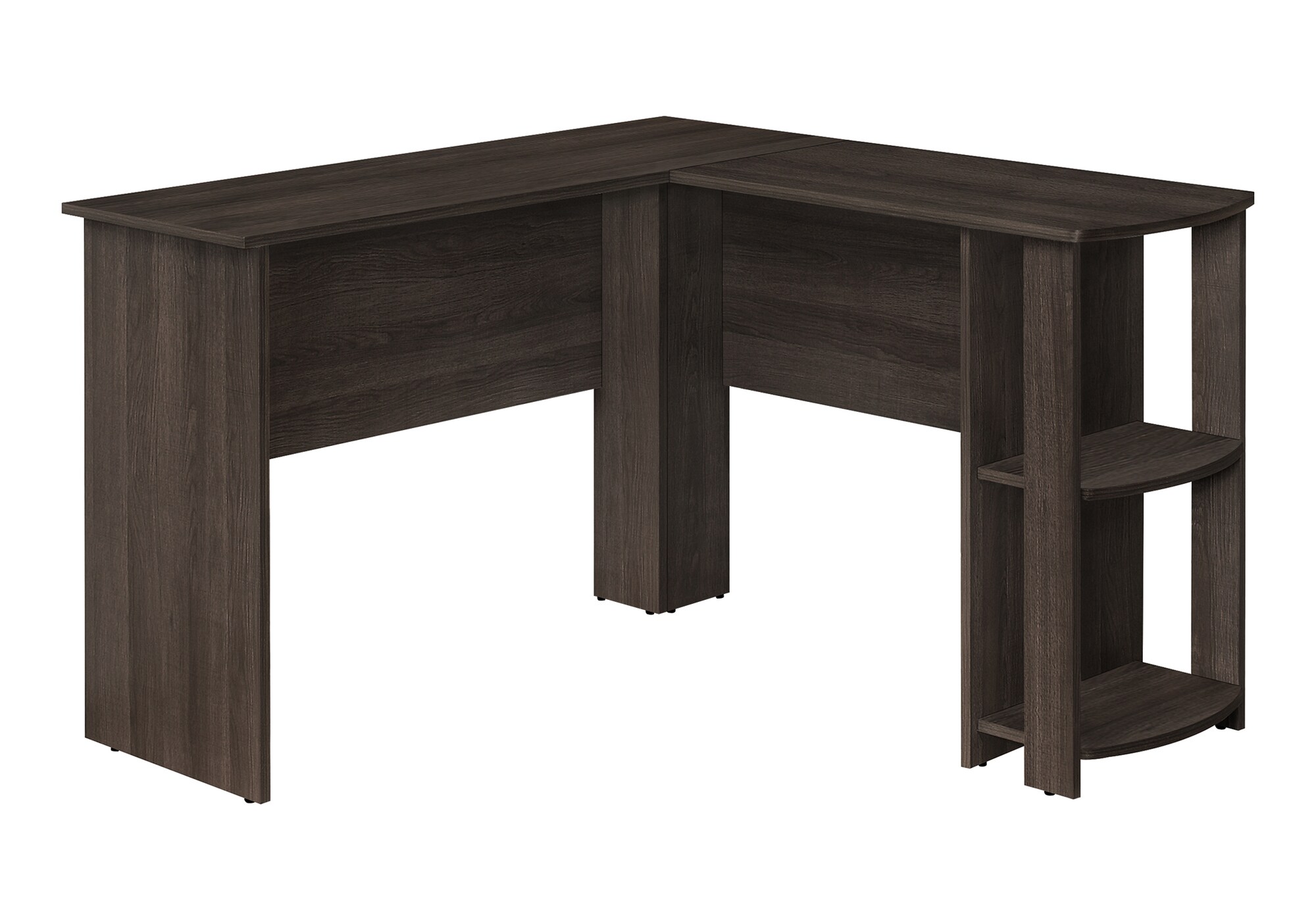 Flynama L-P219917 47-in Brown Modern/Contemporary L-shaped desk