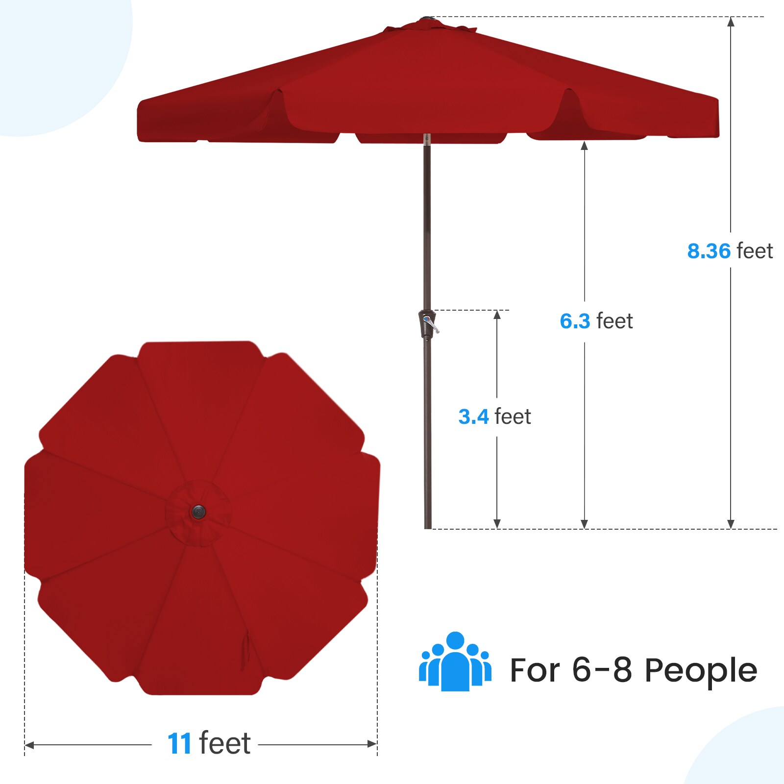JEAREY CBZZS-11-RD Umbrellas-2 - View #7