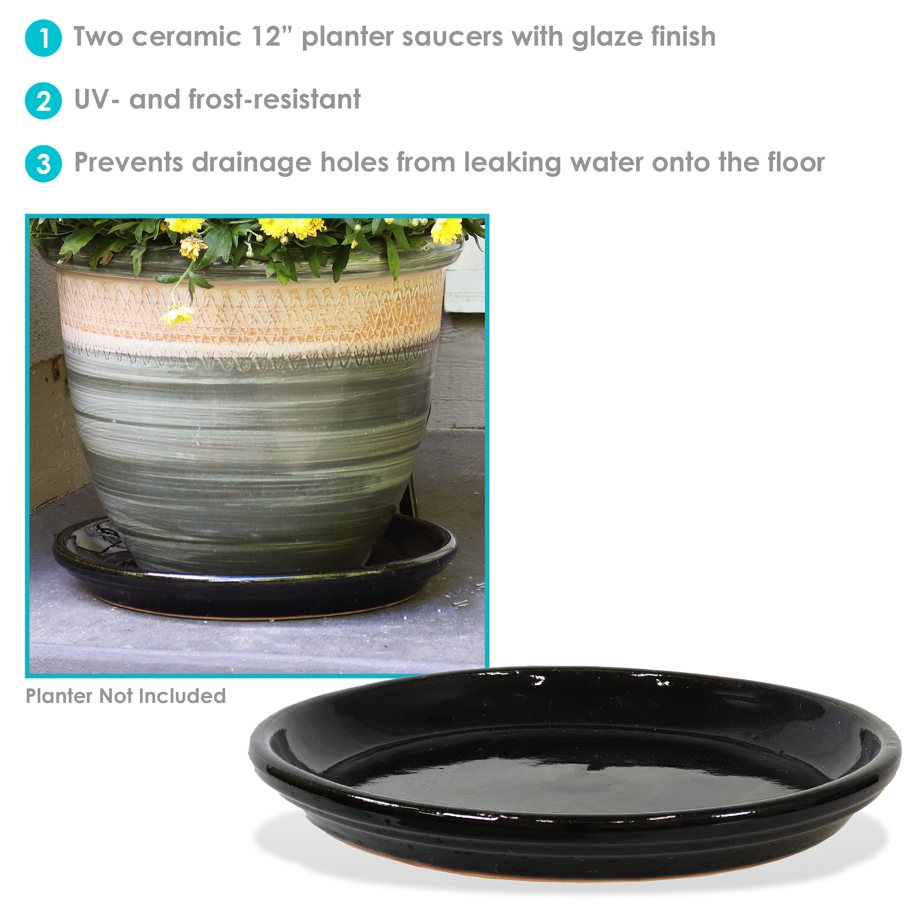 Sunnydaze Decor AP-013 Plant-Saucers - View #7