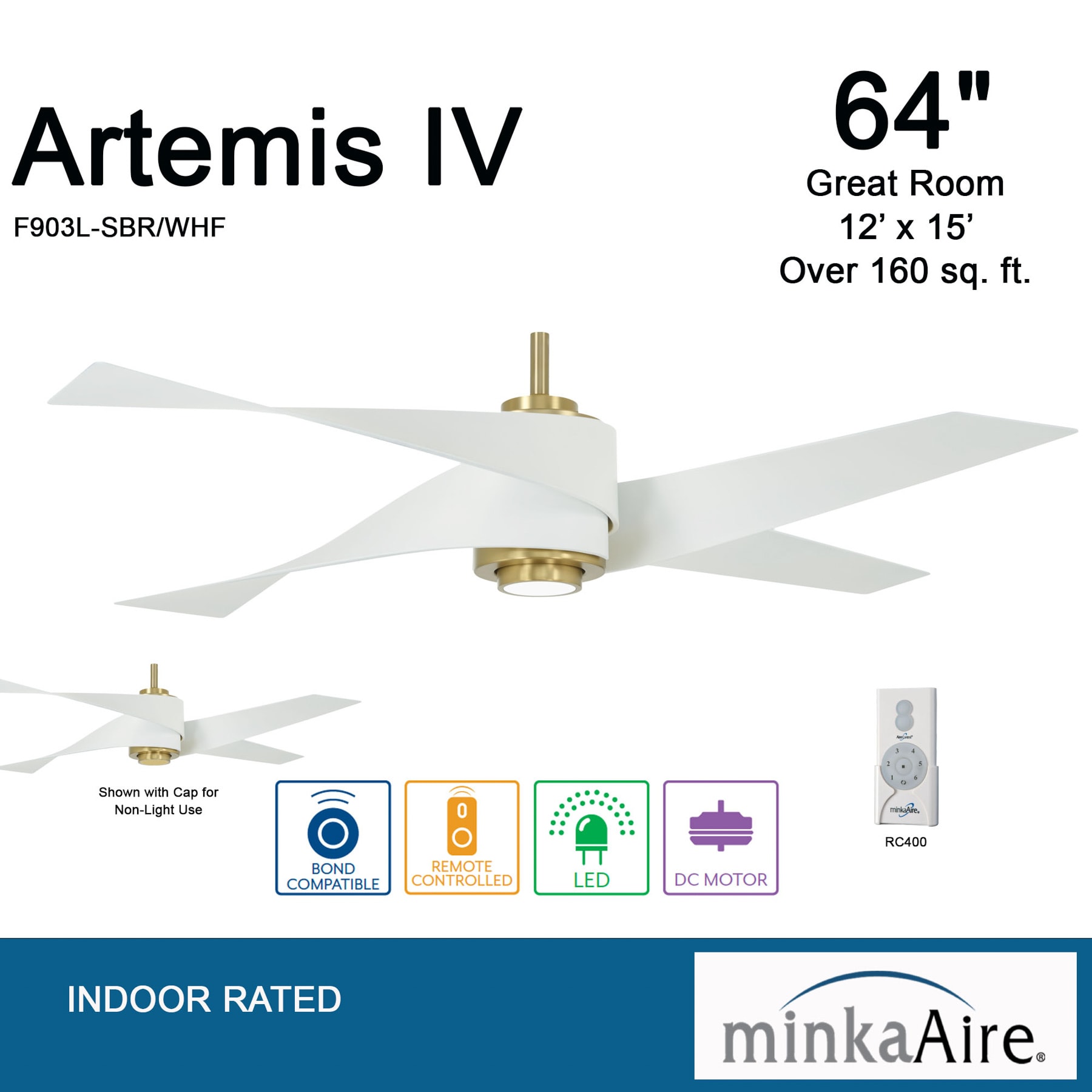 Minka Aire F903L-SBR/WHF Ceiling-Fans - View #5