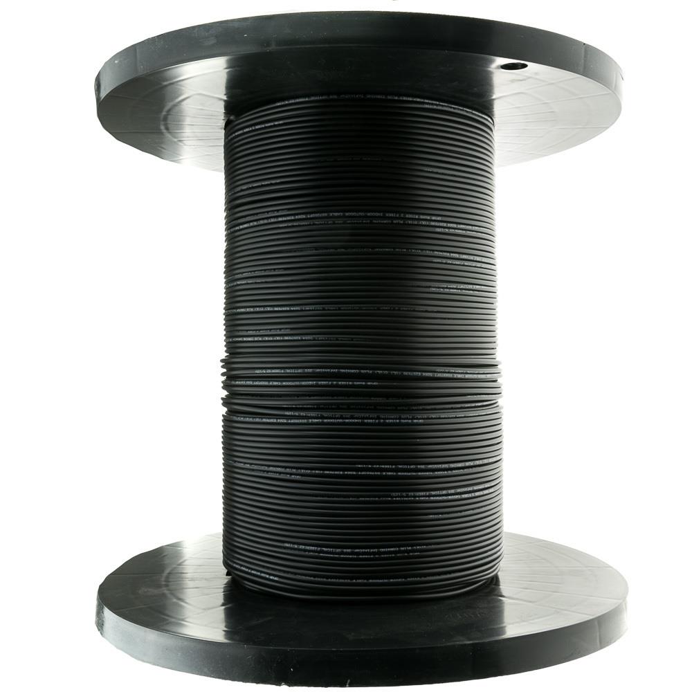 CableWholesale CDLW4155 Cable Wholesale 10F3-106NH 0.4 in. Black 6 Fiber Multimode Indoor and Outdoor Fiber Optic Cable, Riser Rated- 1000 ft.
