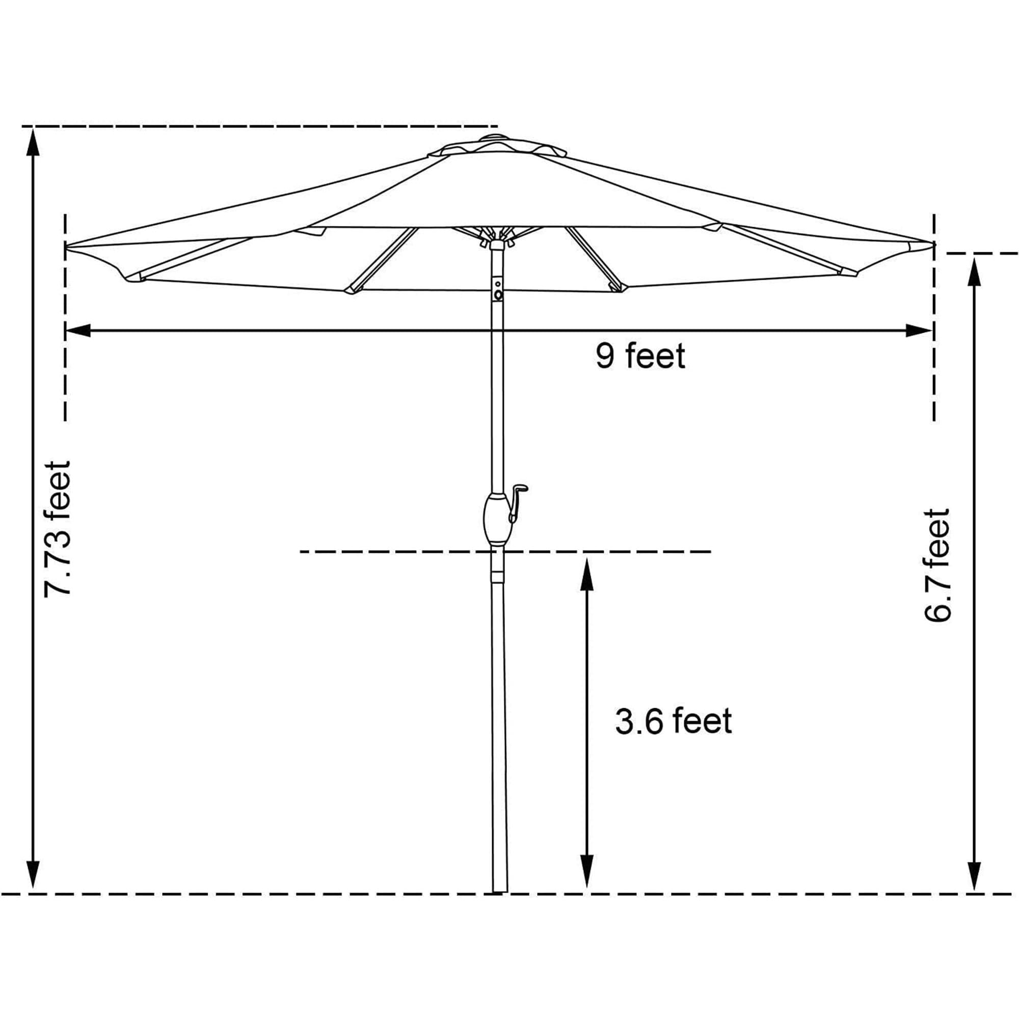 Bayfeve 9-ft Market Patio Umbrella in the Patio Umbrellas department at ...