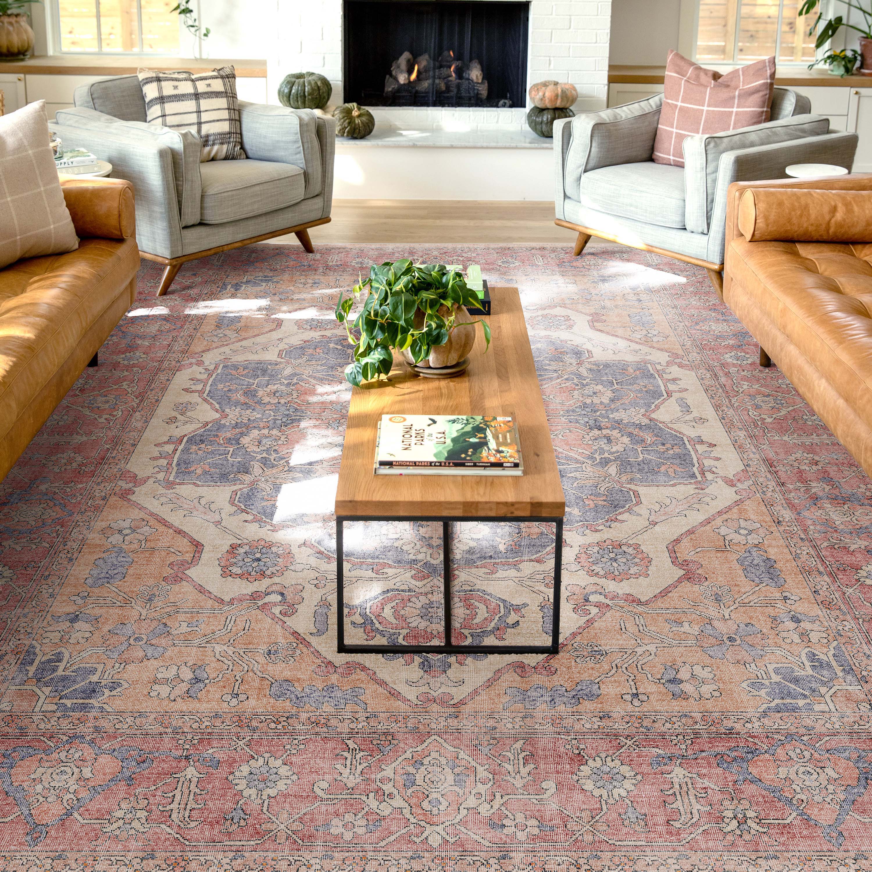 Well Woven W-AP-21A-7 Apollo 8 x 10 (ft) Flatweave Polyester Red Rectangular Indoor Floral/Botanical Vintage Area rug