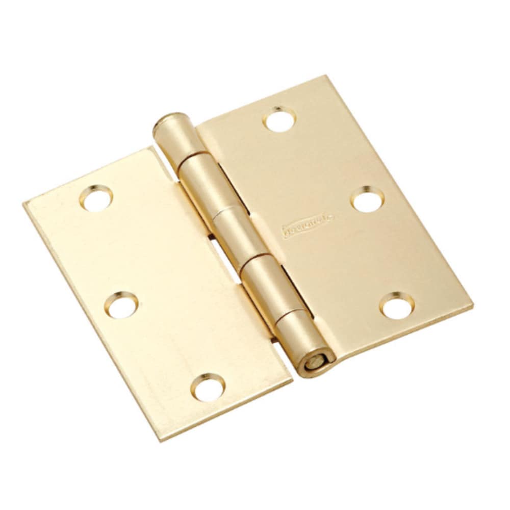 National Hardware  3 1/2 in. L Satin Brass Door Hinge 3 pk