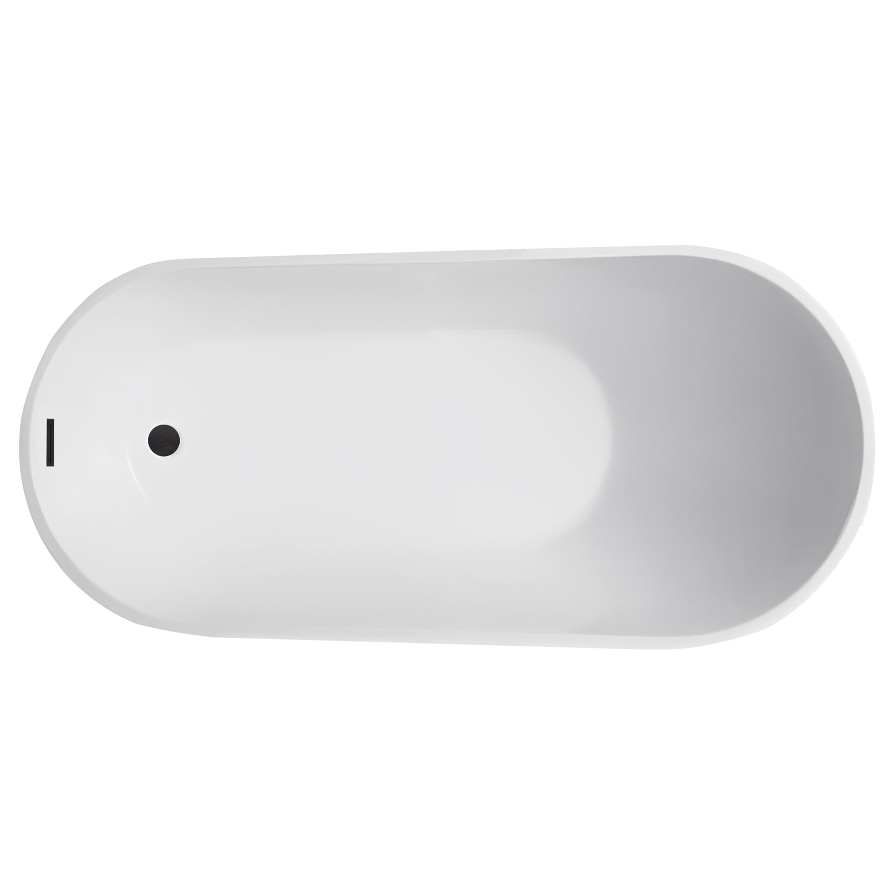 Cora 67" Pure White Freestanding Acrylic Bathtub