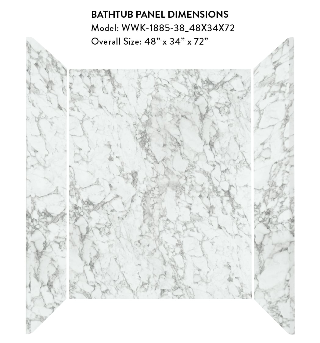 Wetwall WWK18853848X34X72 Shower-Wall-Surrounds - View #3