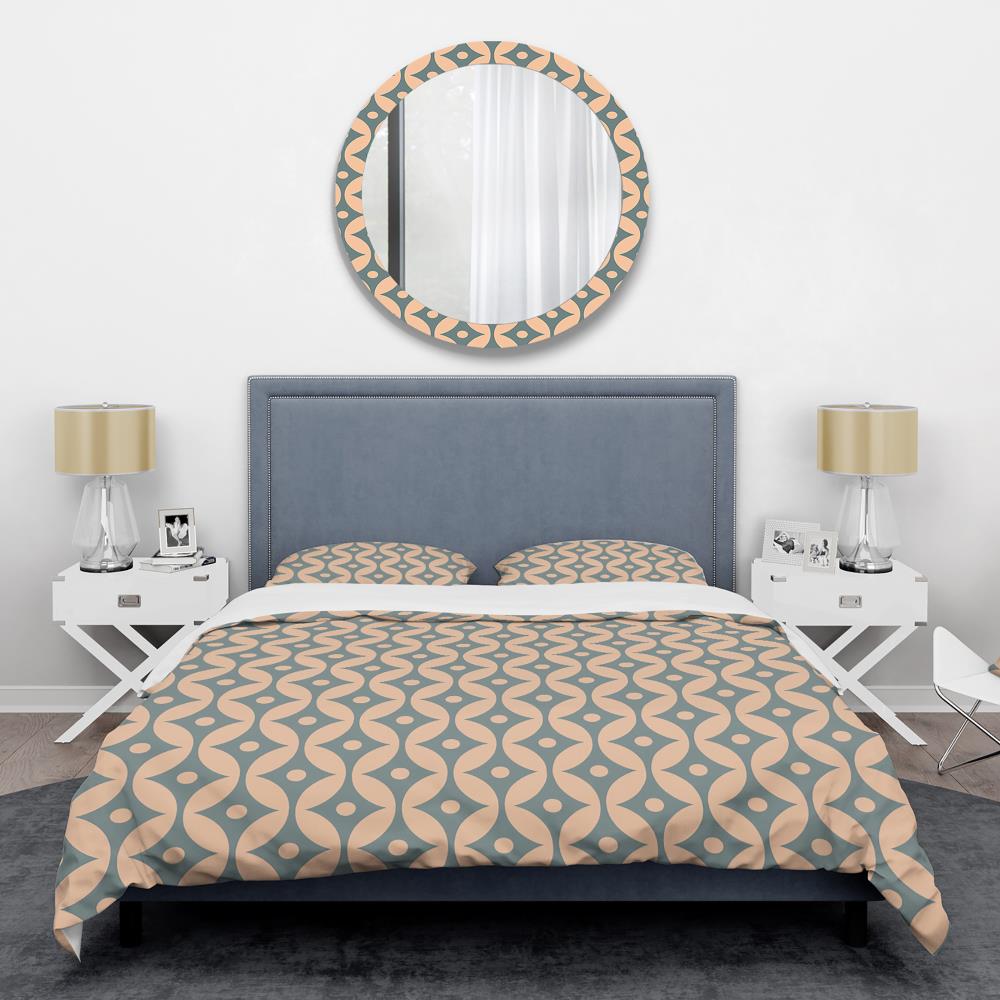 Designart BED24468-K 3 -Piece Green King Duvet cover Set
