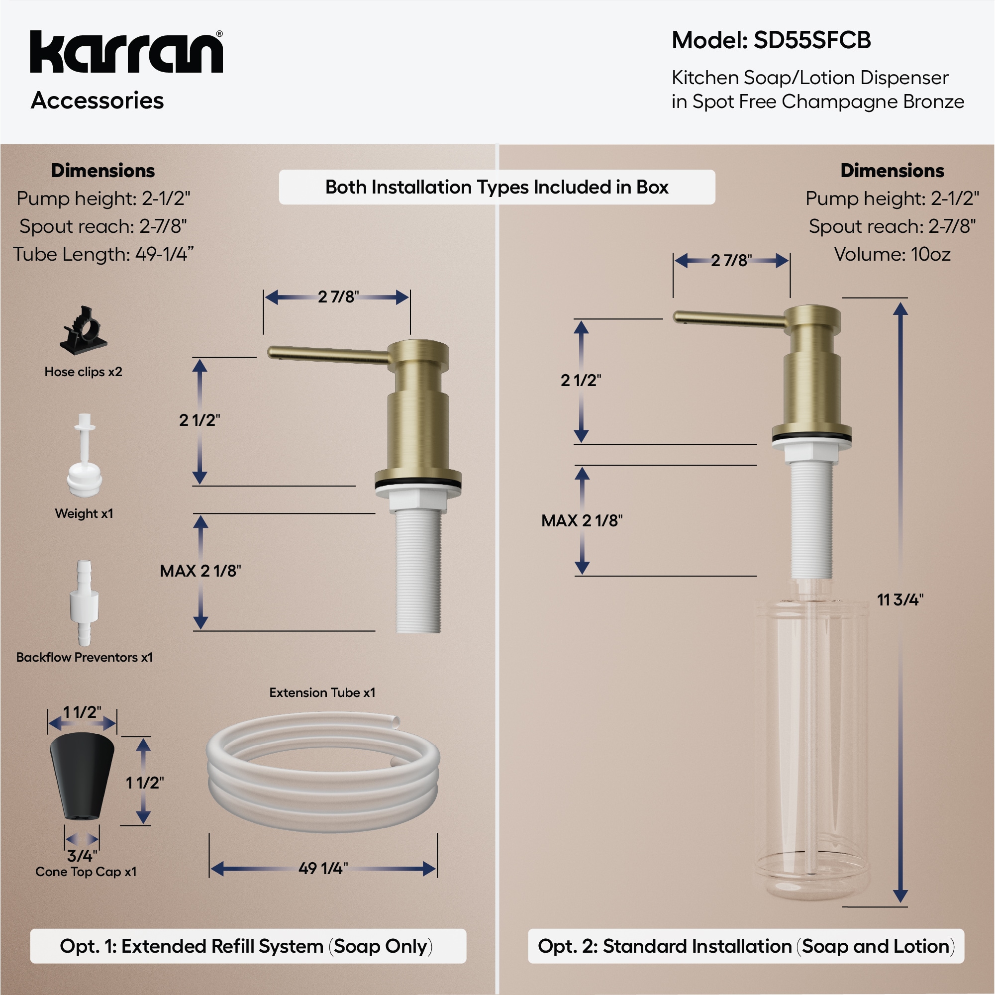 Karran SD55SFCB Soap-Lotion-Dispensers - View #6