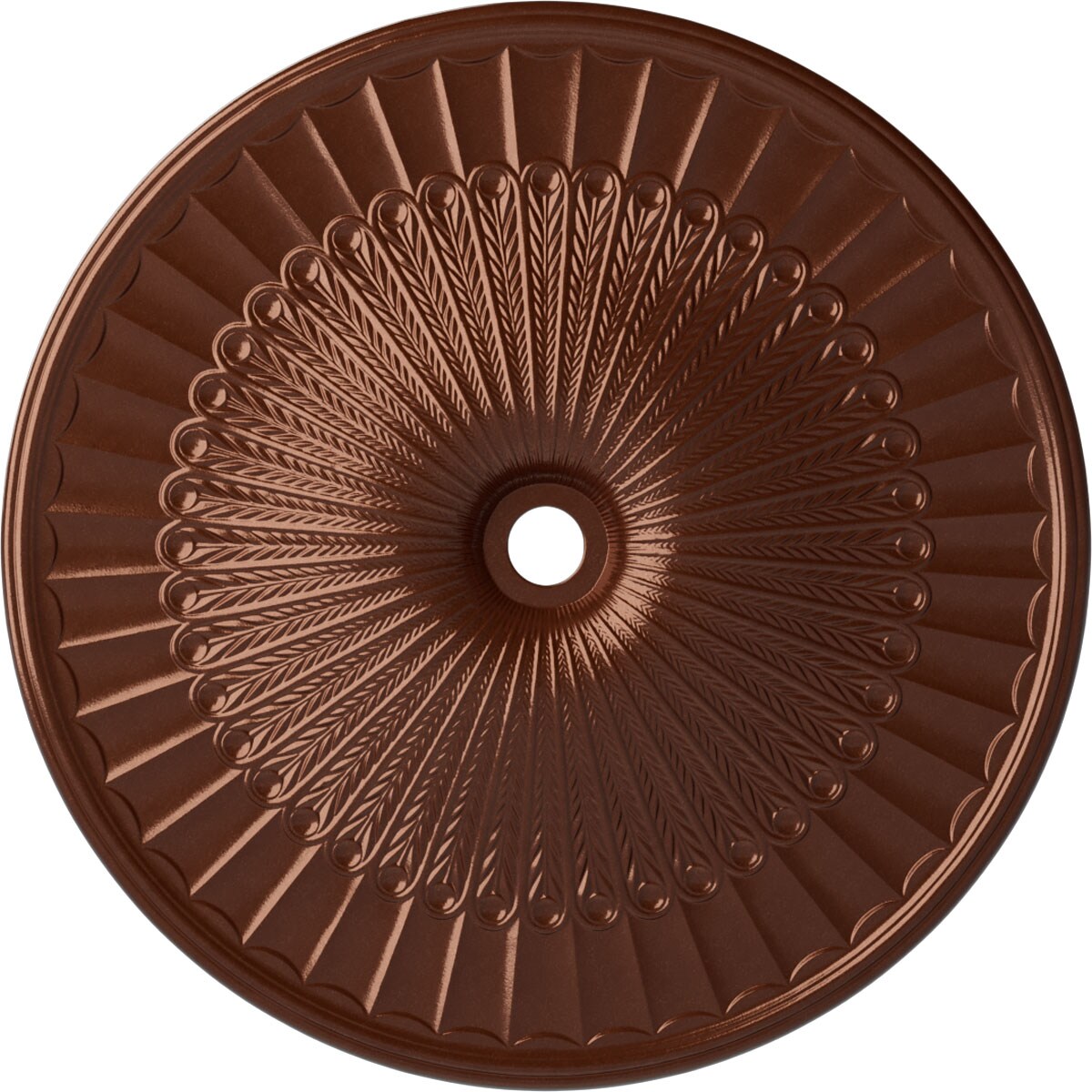Ekena Millwork CM51GLCPS Galveston 51-in W x 51-in L Painted Copper Penny Polyurethane Whole Ceiling Medallion