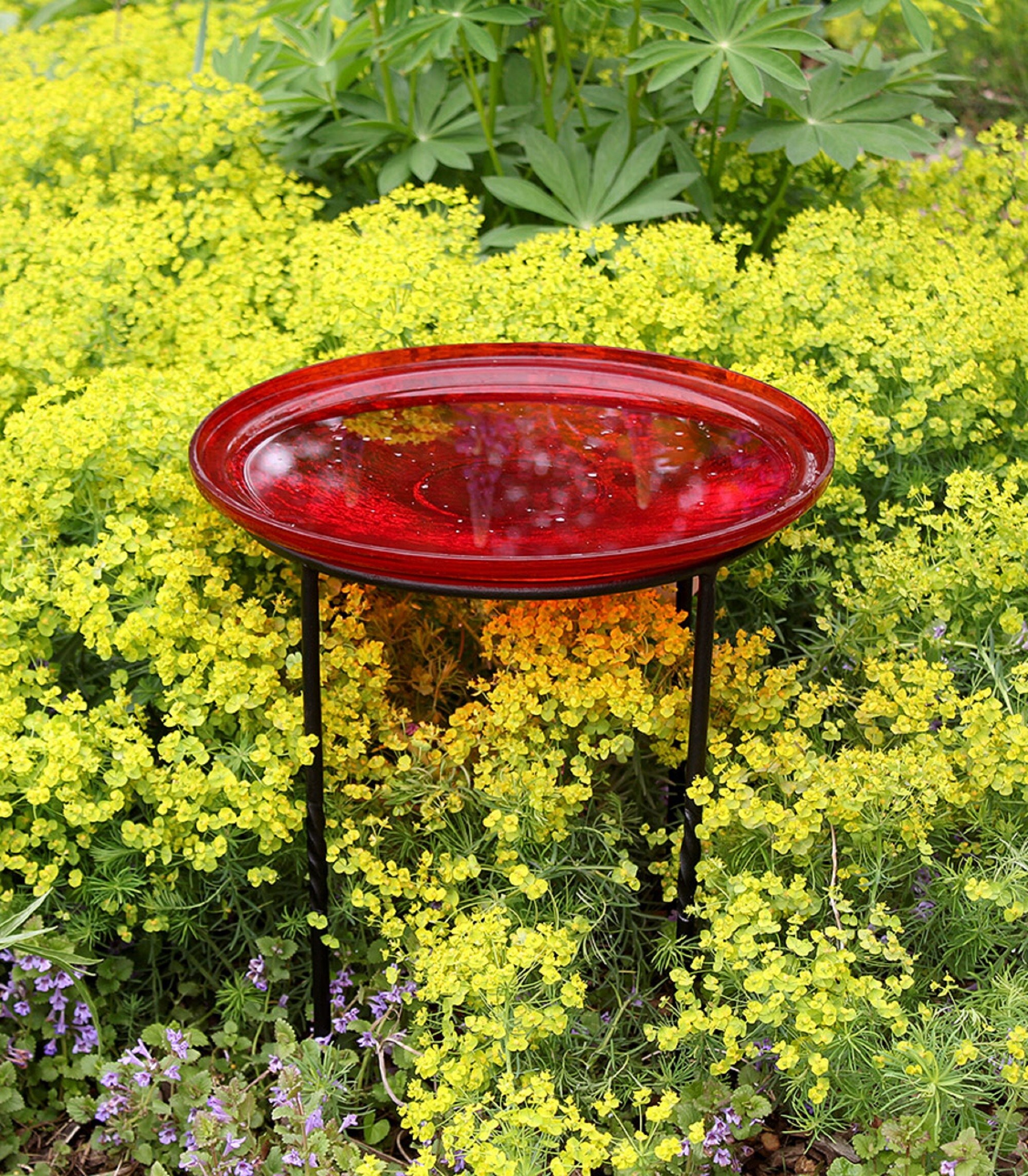 14" Black Wrought Iron Patio Plant Stand