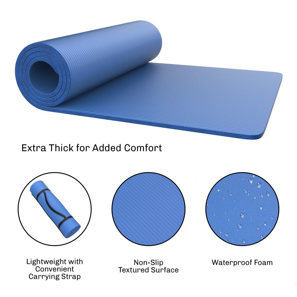 Waterproof And Moisture-proof Yoga Mat Aluminum Membrane Foam Exercise Pad  for Camping Extra Thick Mattress Sleep Picnic Blue Yoga Mat